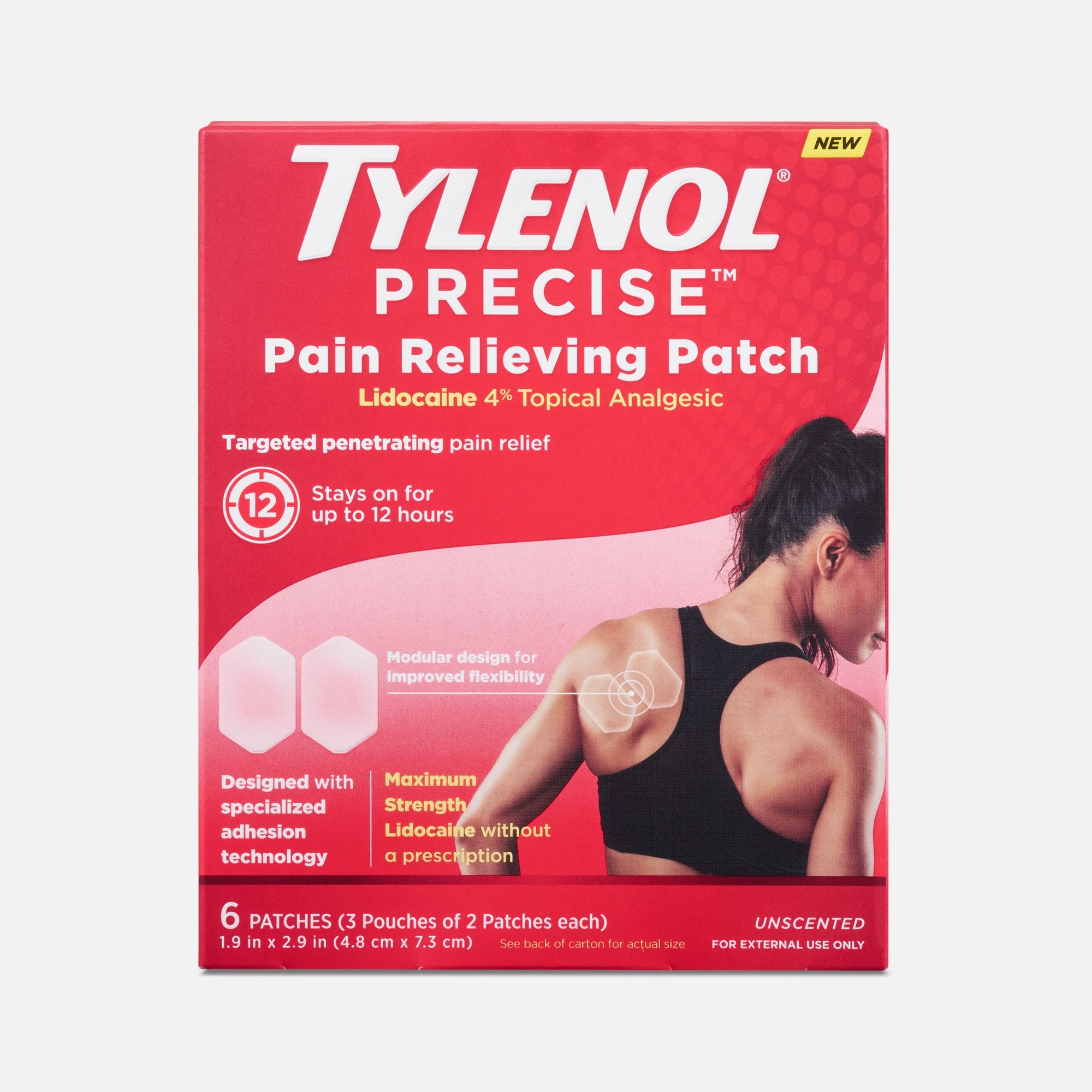 TYLENOL® PRECISE Hexagon Pain Relieving Patches, Medium, 6 ct., , large