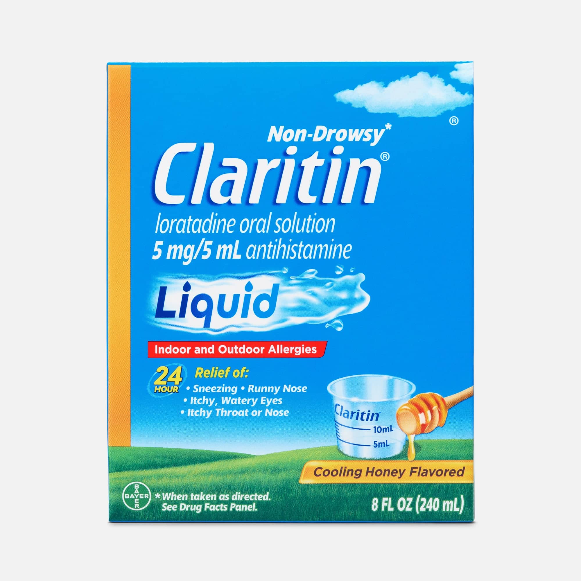 Claritin Liquid Allergy Medicine for Adults, Cooling Honey, 8 fl. oz., , large