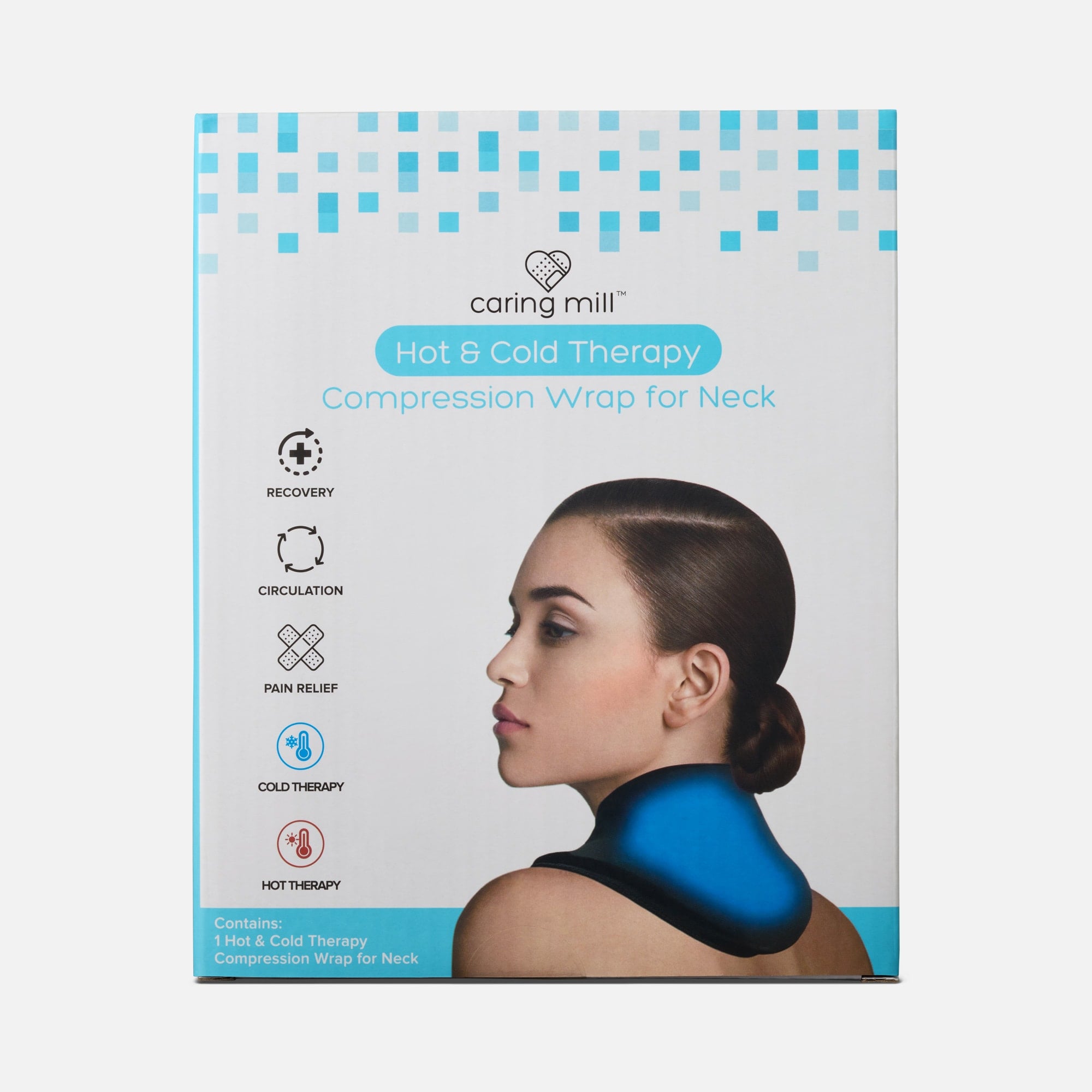 Caring Mill™ Hot & Cold Therapy Compression Wrap for Neck, , large