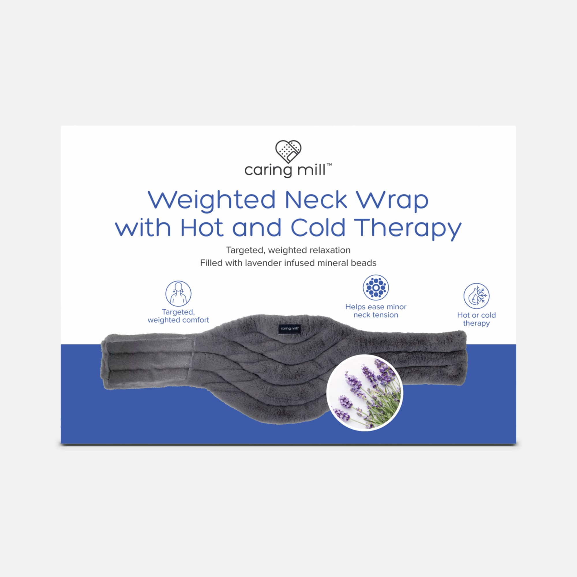 Caring Mill™ Weighted Neck Wrap with Hot and Cold Therapy, Lavender Infused