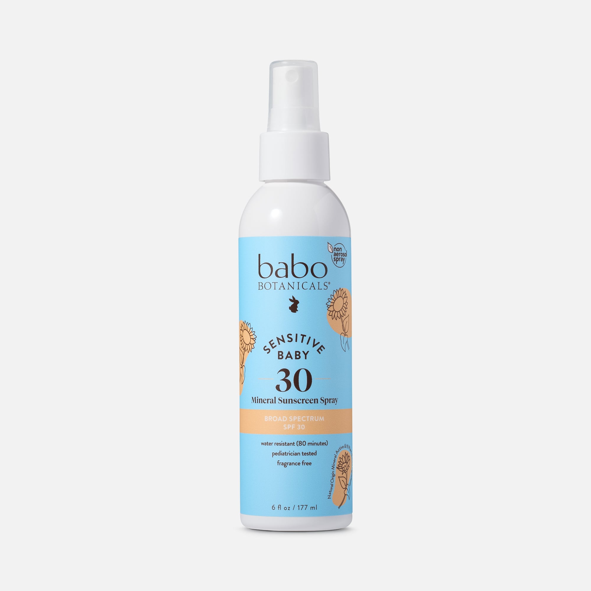 Babo Botanicals Sensitive Baby Mineral Sunscreen Spray, SPF 30, 6 fl oz., , large