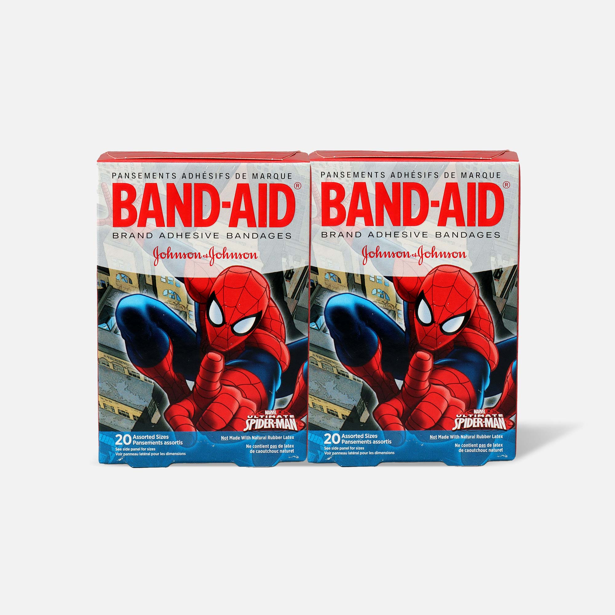 BAND-AID® Adhesive Bandages, Spiderman, Assorted Sizes, 20 ct. (2-Pack), , large