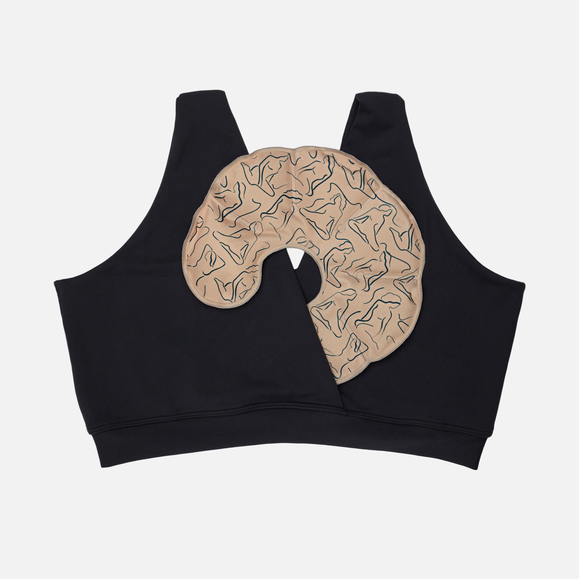 Nyssa FourthWear Postpartum Recovery Bralette & Breast & Chest Ice/Heat Packs, Black, , large