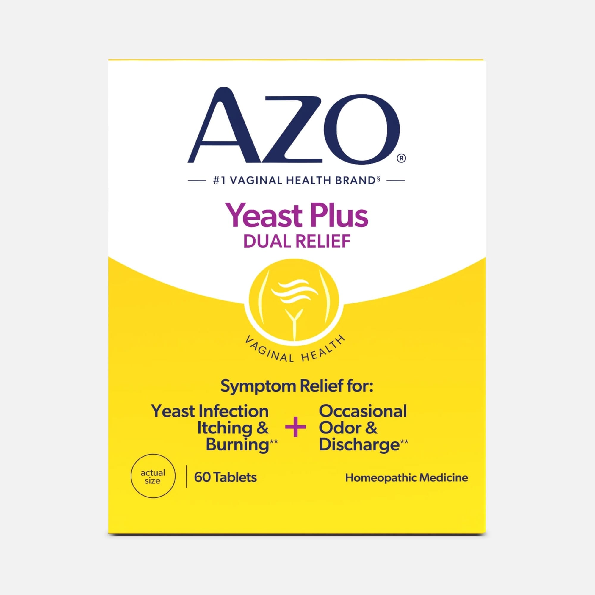AZO Yeast, Natural Symptom Prevention & Relief, 400 mg, Tablets, 60 ct., , large