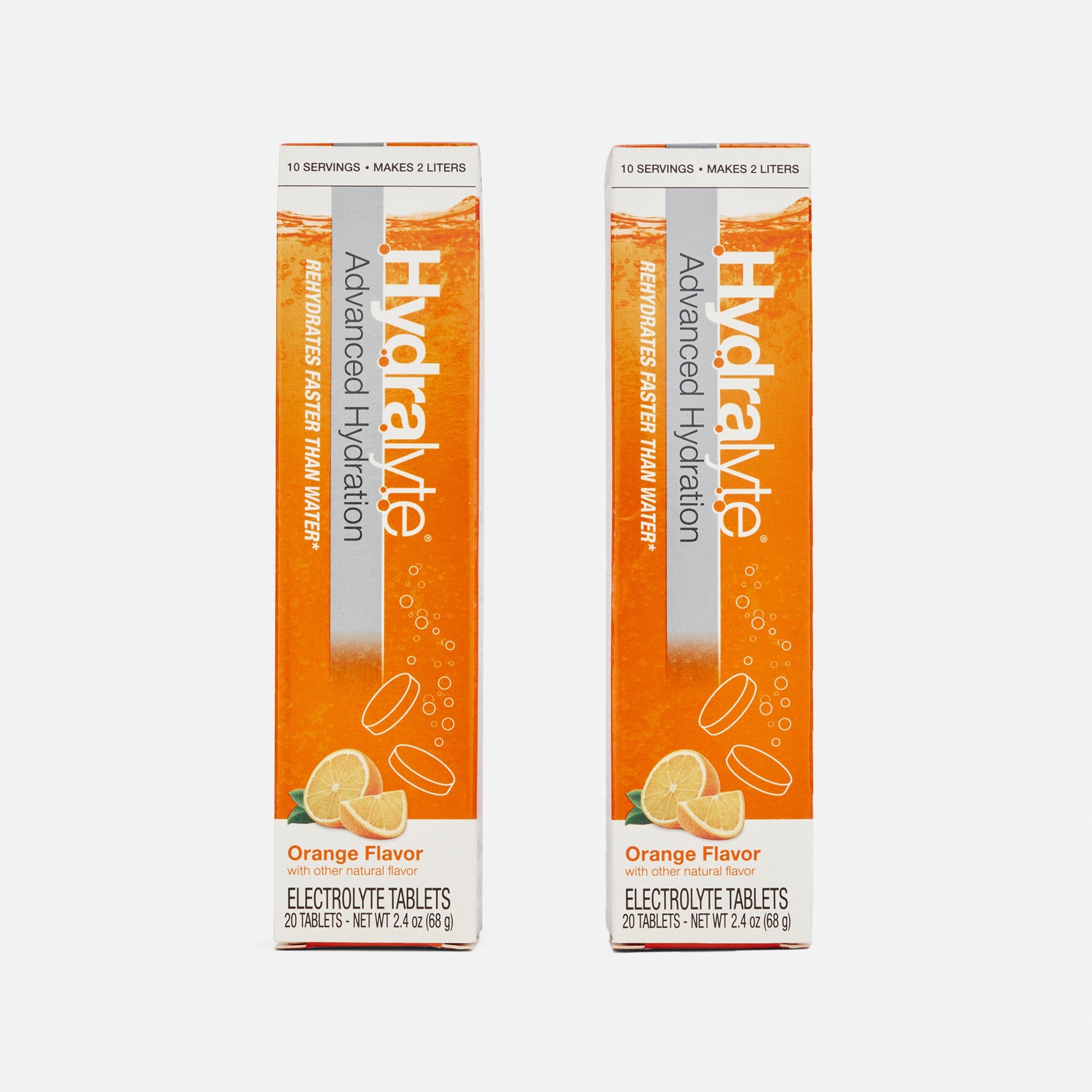 Hydralyte Effervescent Electrolyte Tablets, Orange, 20 ct. (2-Pack), , large