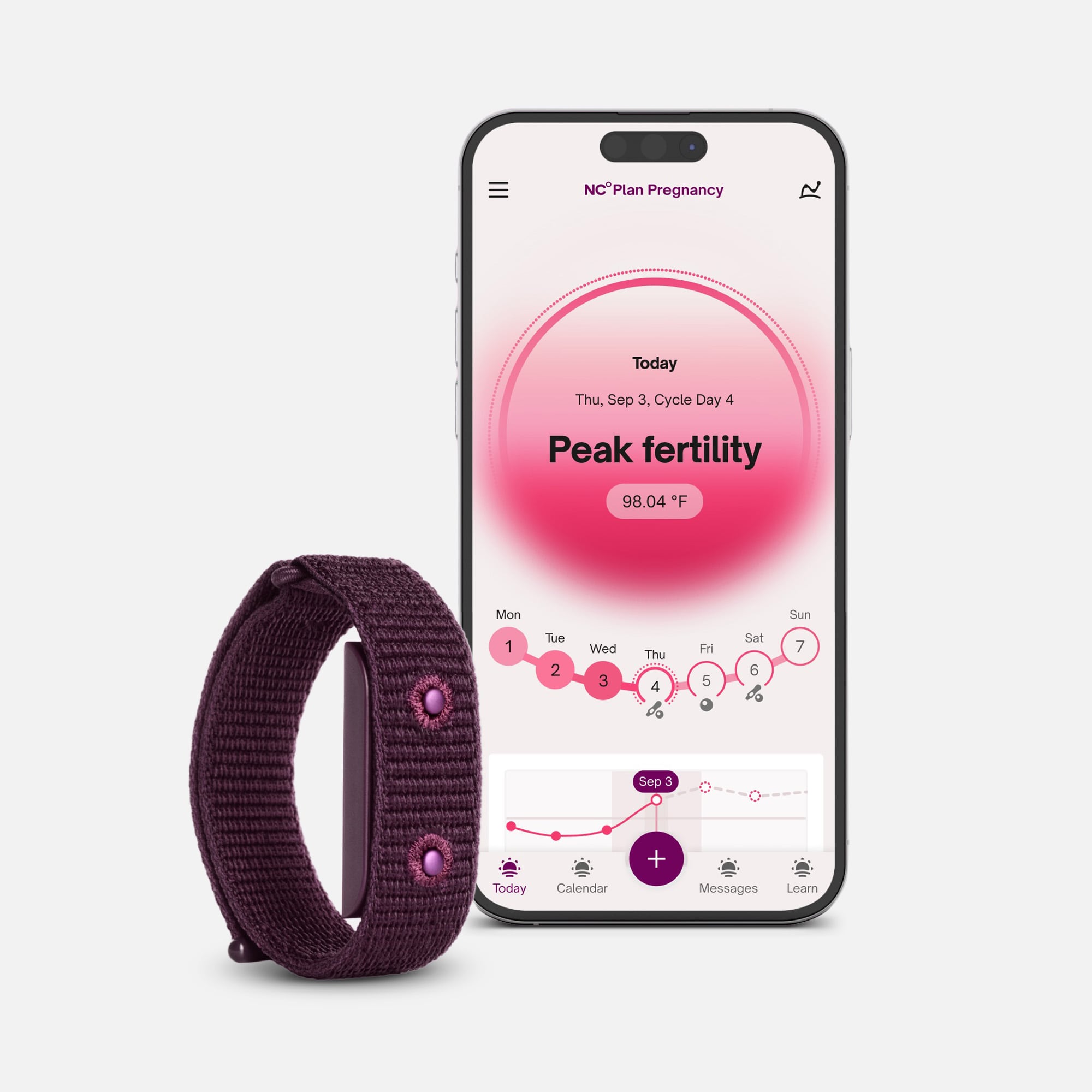 Natural Cycles° NC° Plan Pregnancy and NC° Band with 12-month App Subscription, , large