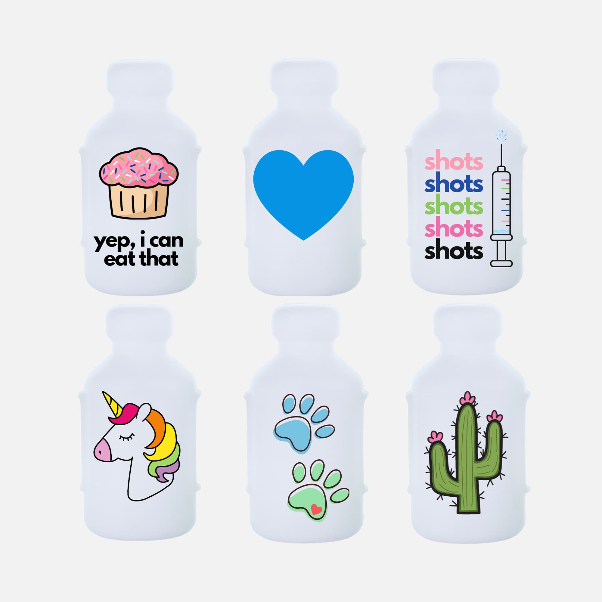 Vial Safe Insulin Vial Protector, Size Short, Diabetes Prints, 6-Pack, , large