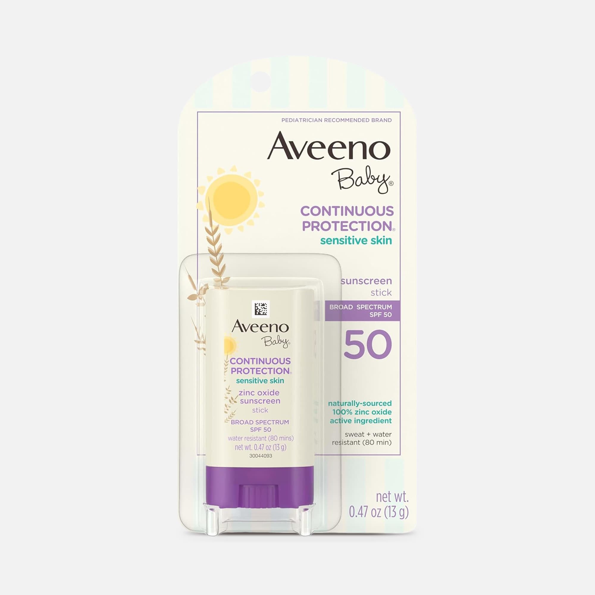 Aveeno Baby Continuous Protection Stick, SPF 50, 0.47 oz., , large
