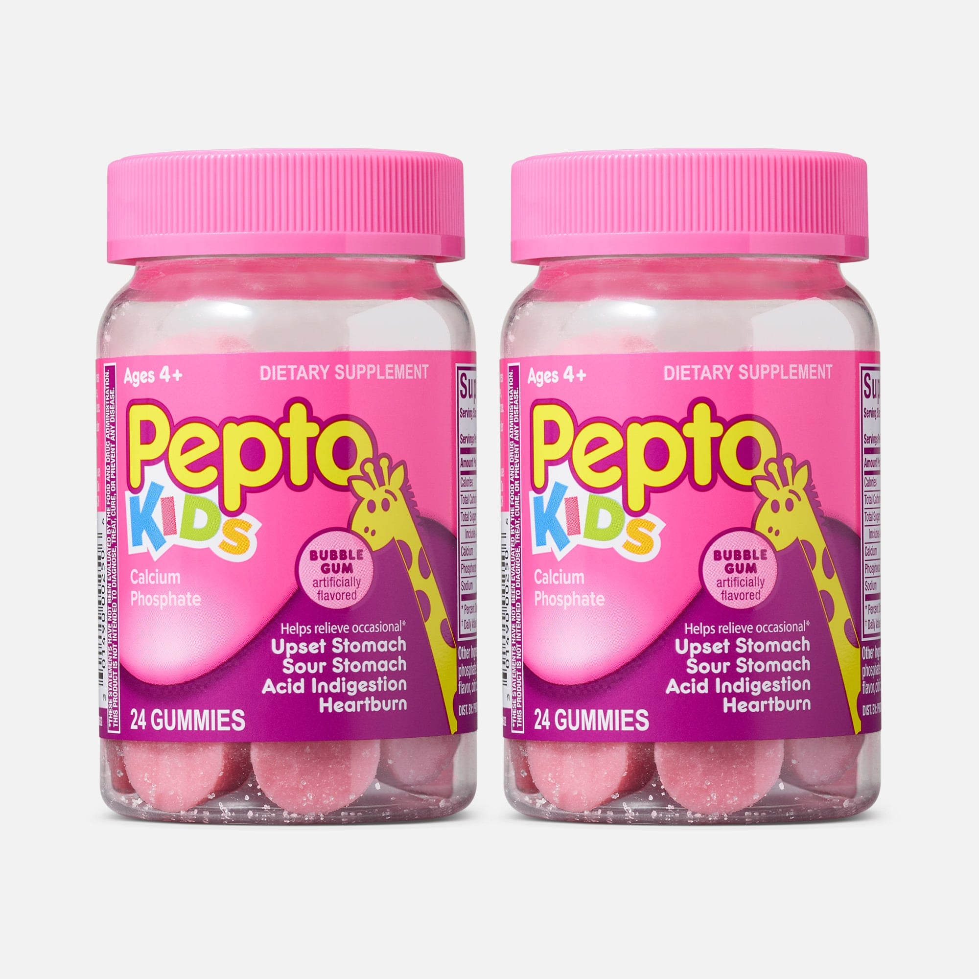 Pepto Kids Upset Stomach Relief Gummies, Bubblegum, 24 ct. (2-Pack), , large