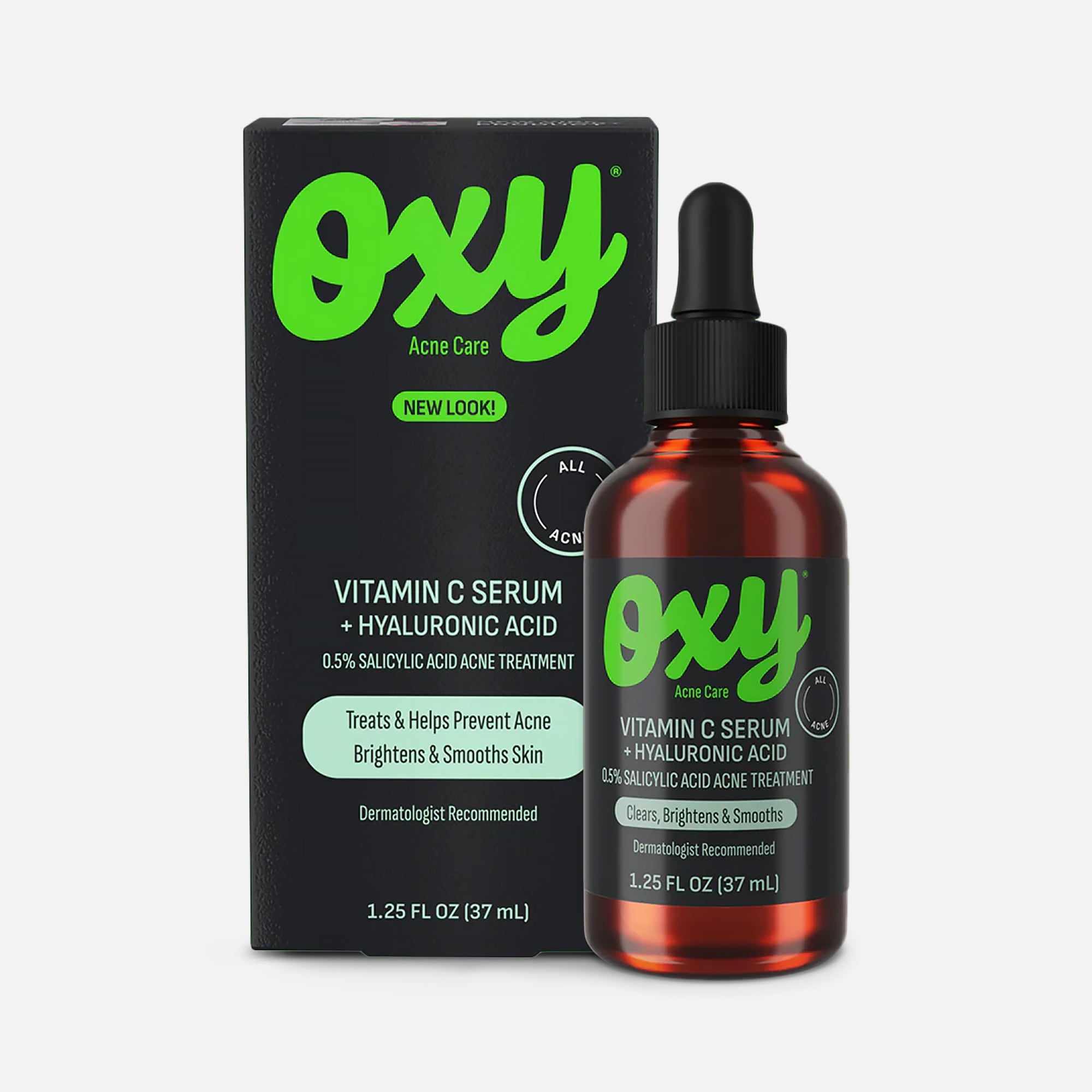 OXY Acne Care Vitamin C Serum + Hyaluronic Acid Acne Treatment, 1.25 fl oz., , large