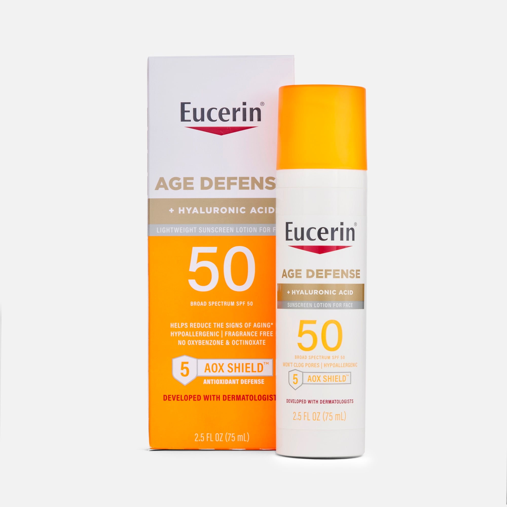 Eucerin Sun Age Defense Face Sunscreen Lotion, SPF 50, 2.5 fl oz., , large
