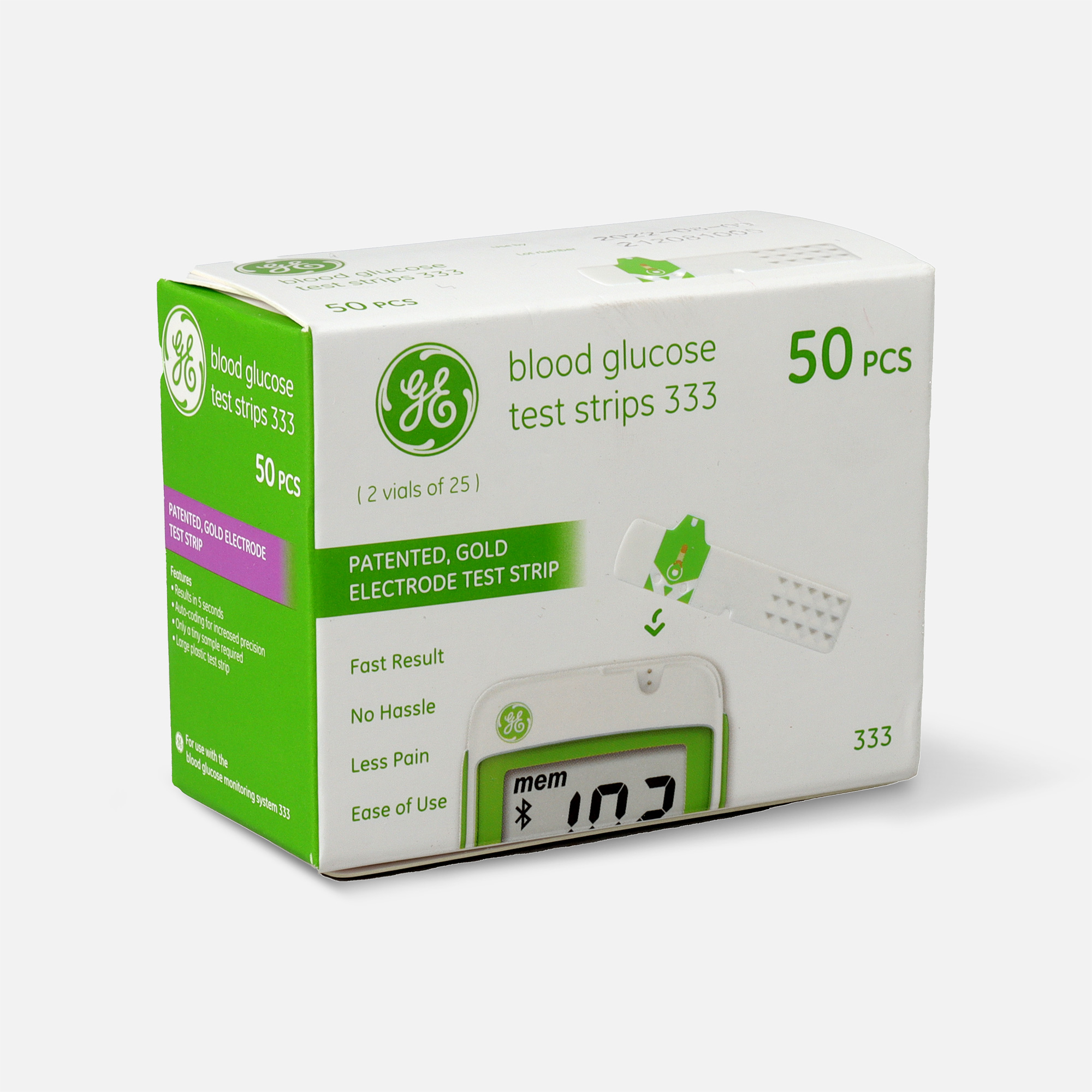 GE333 Blood Glucose Test Strips, 50 ct., , large