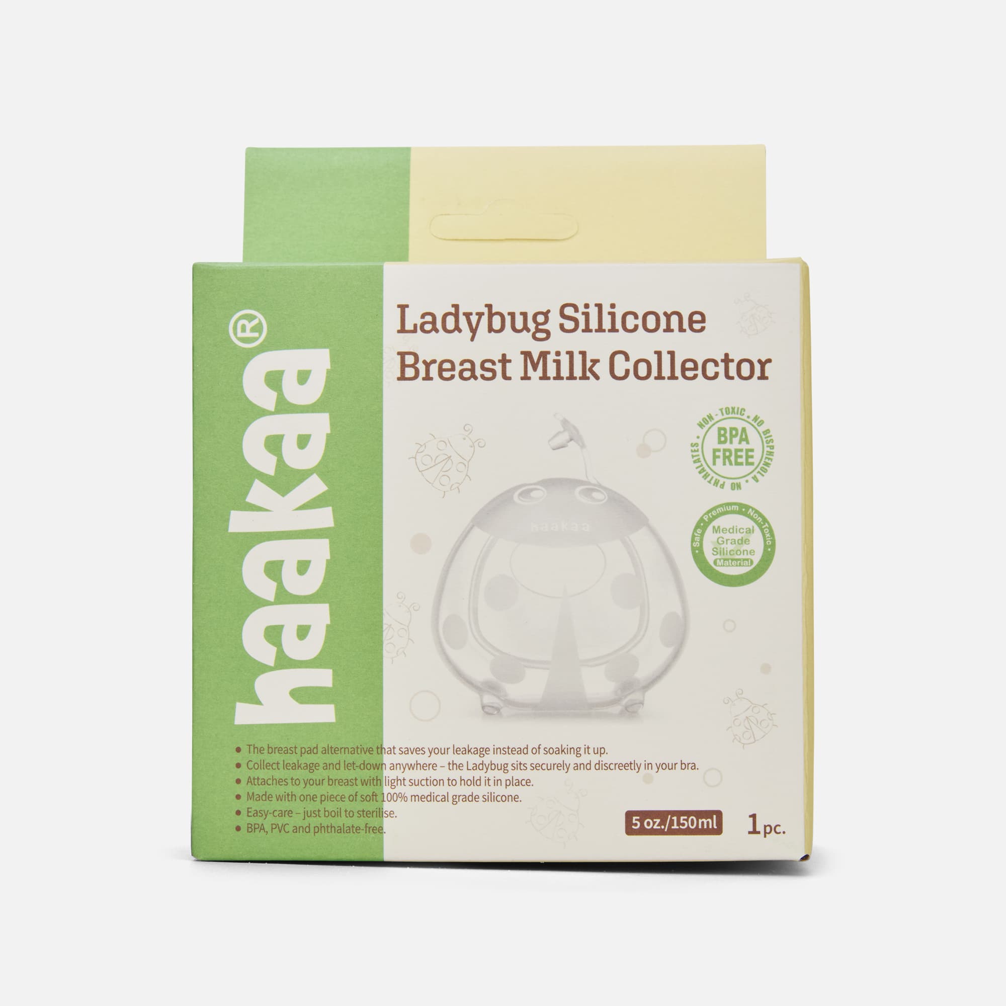 Haakaa Ladybug Silicone Breast Milk Collector, 5 fl oz.