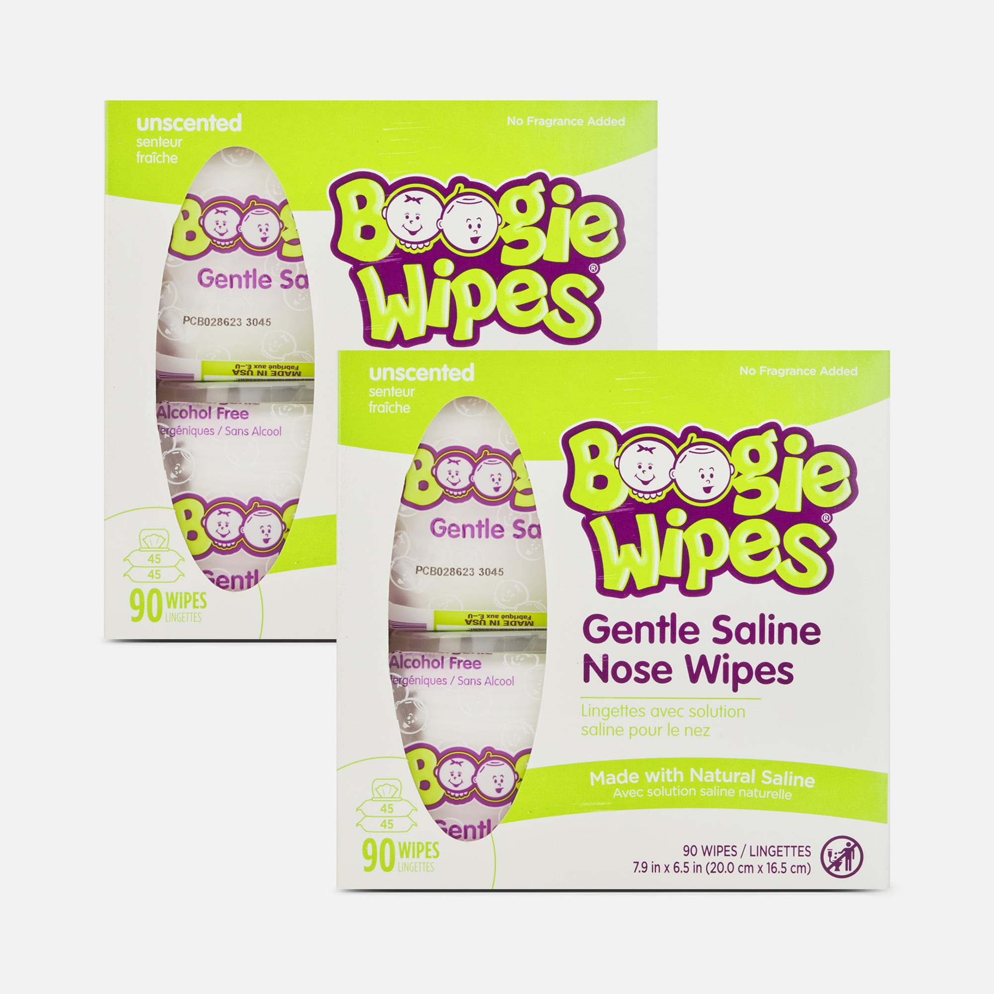 Boogie Wipes® 2-Pack 45 ct. Saline Wipes in Unscented (2-Pack), , large