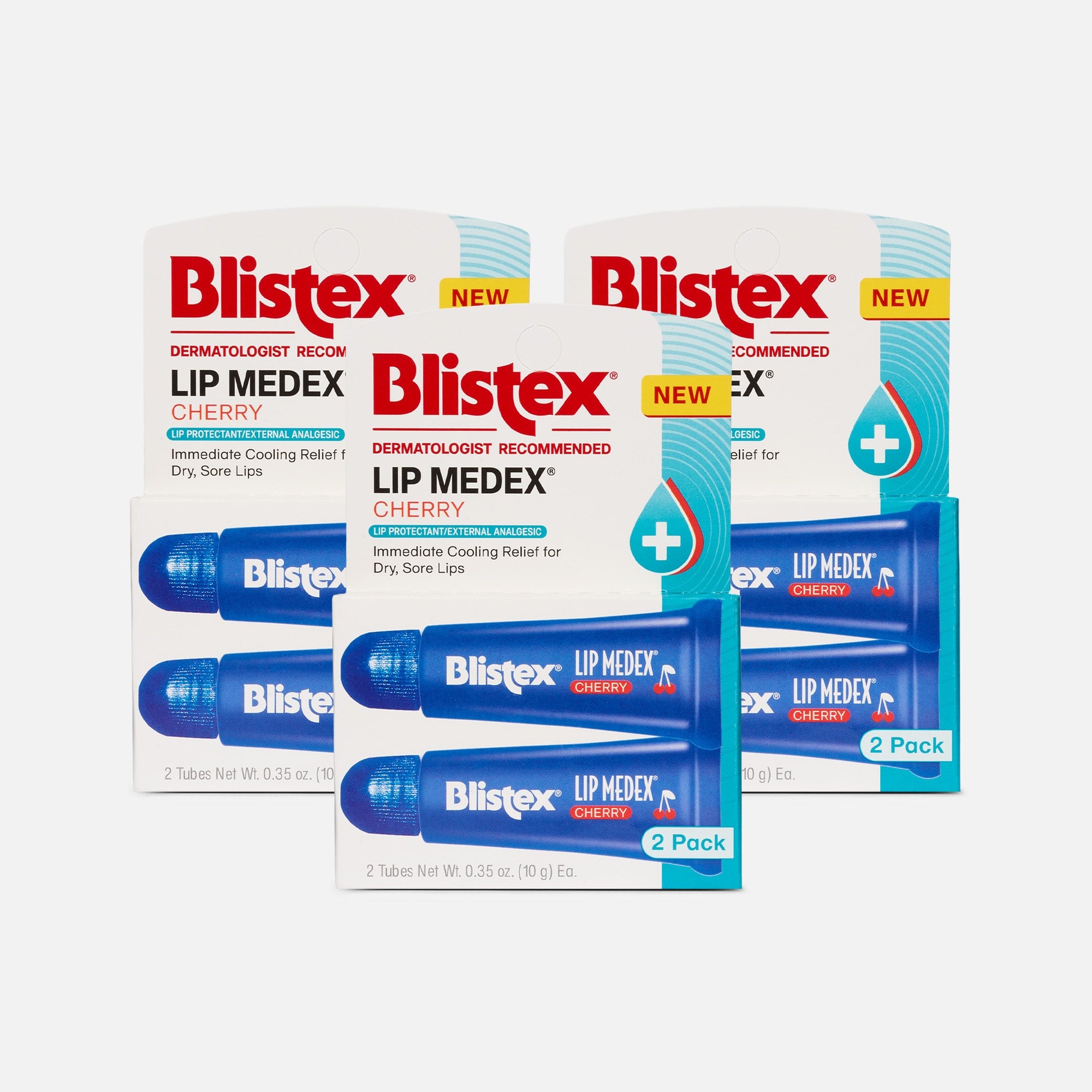 Blistex Lip Medex Cherry Tube 2-Pack .35 oz. (3-Pack), , large