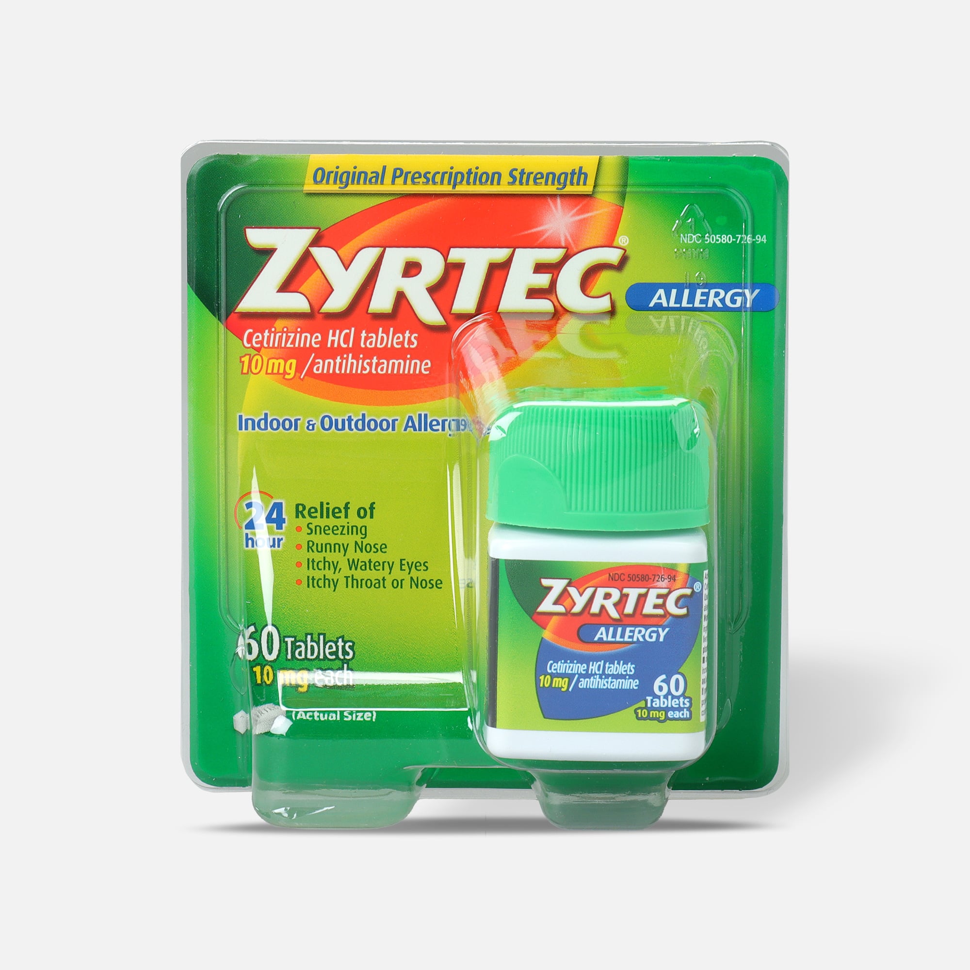 Zyrtec Indoor & Outdoor Allergy Relief Tablets, 10 mg, , large