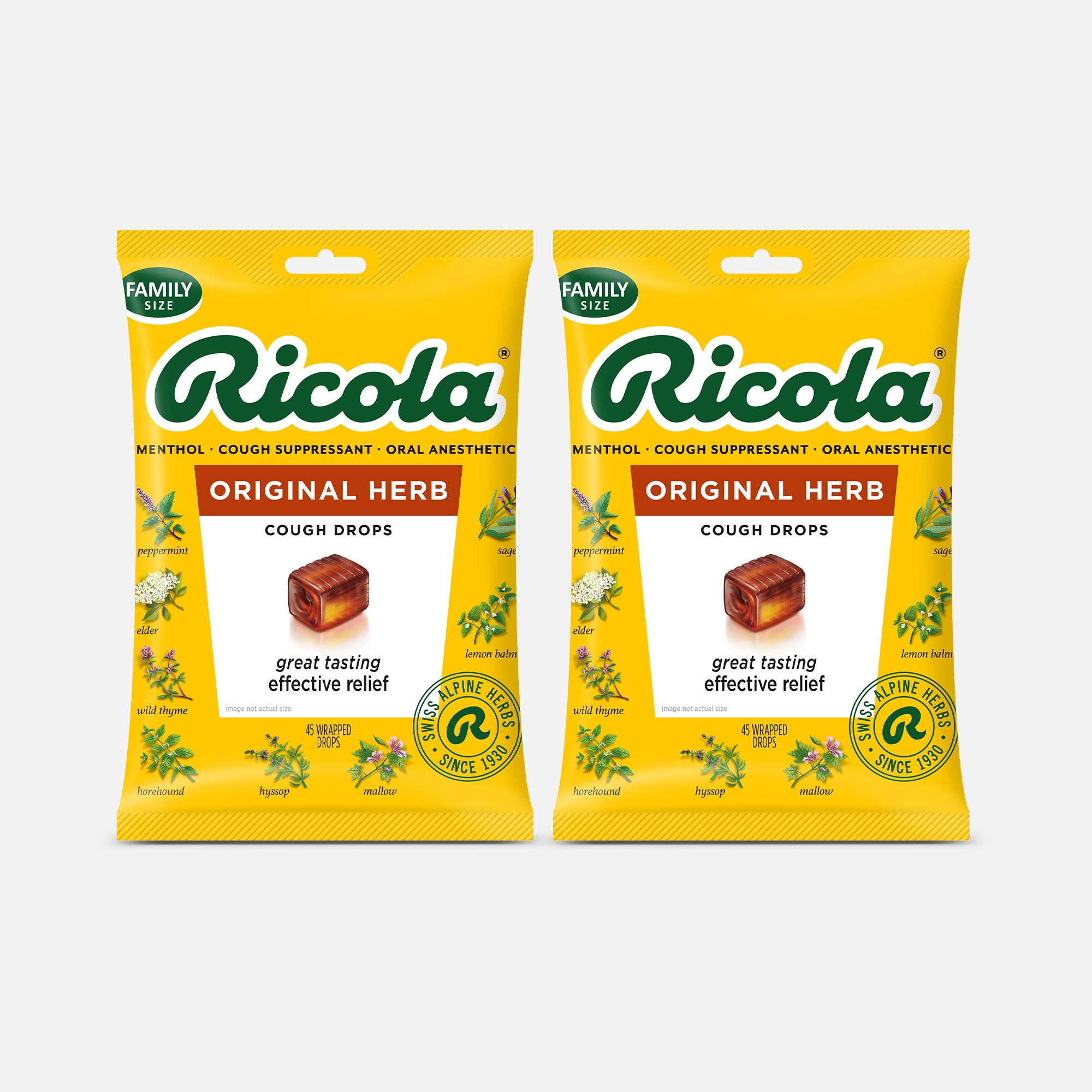 Ricola Original Herb Cough Drops, 45 ct.  (2-Pack), , large