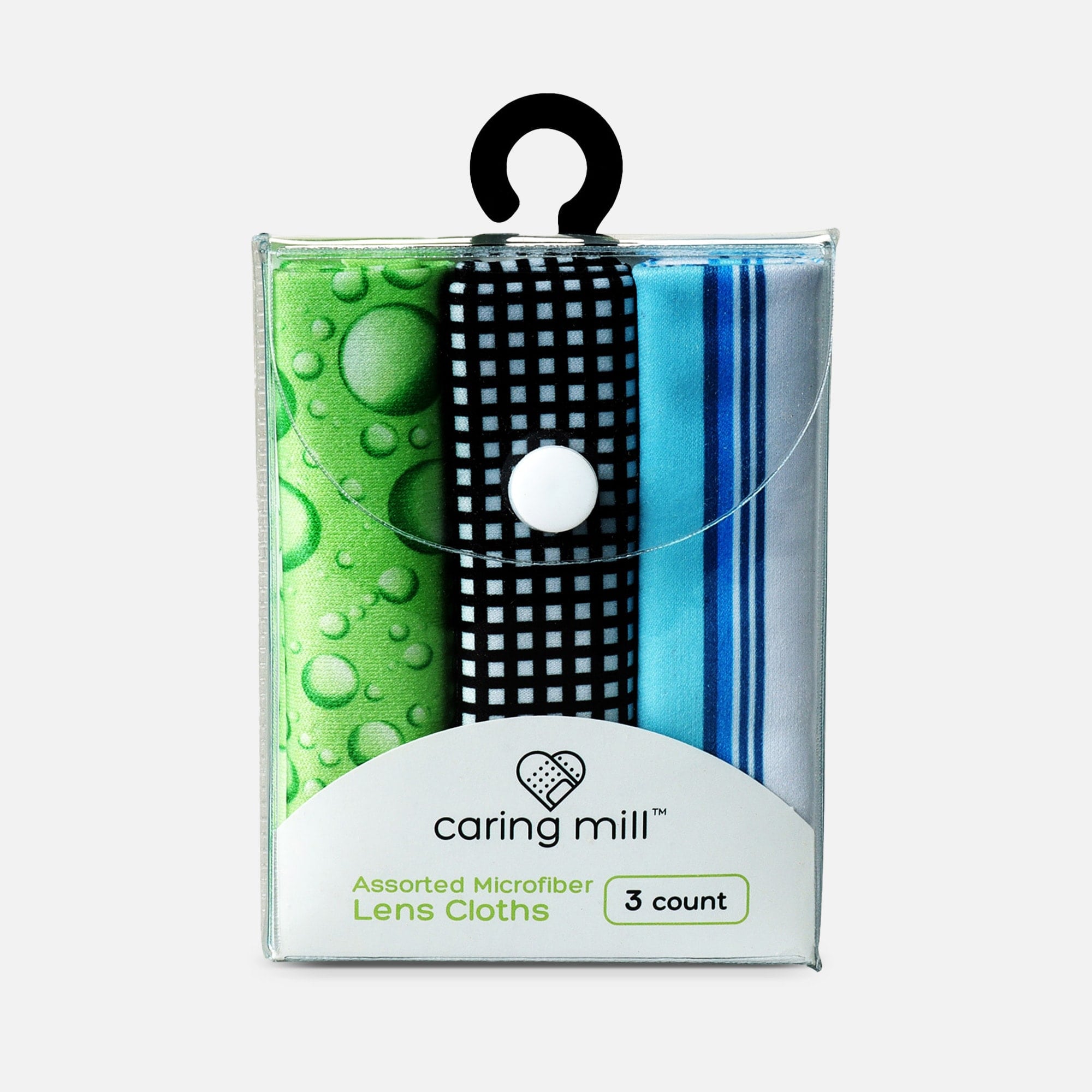 Caring Mill™ Lens Cloth, Microfiber, Assorted, 3-Pack