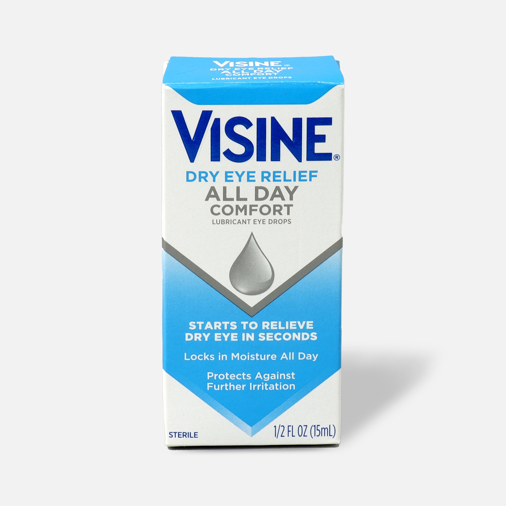 Visine Dry Eye Relief All Day Comfort Lubricant Eye Drops, .5 fl oz., , large