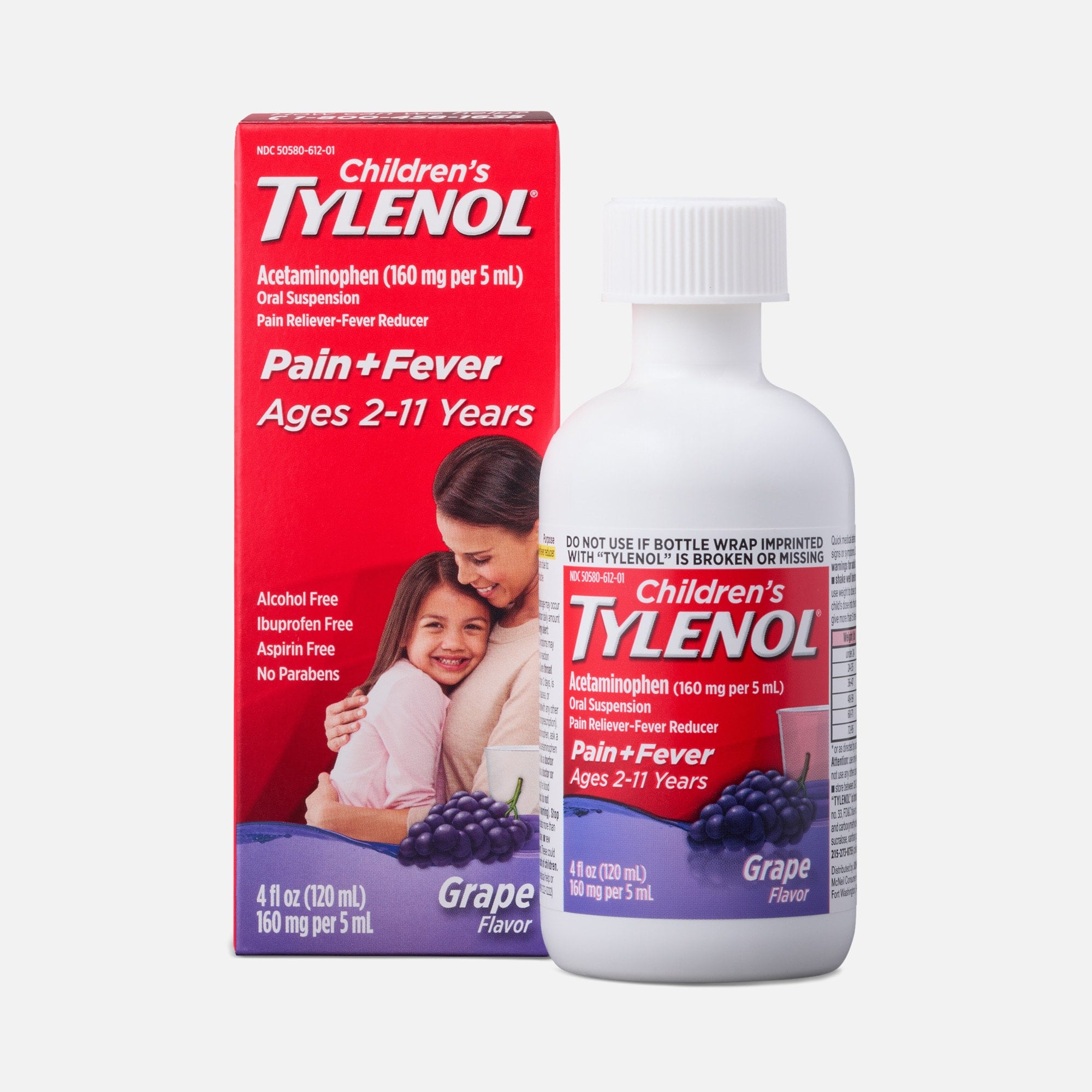 Children's Tylenol Fever Reducer & Pain Reliever, Ages 2-11, 4 fl oz., , large
