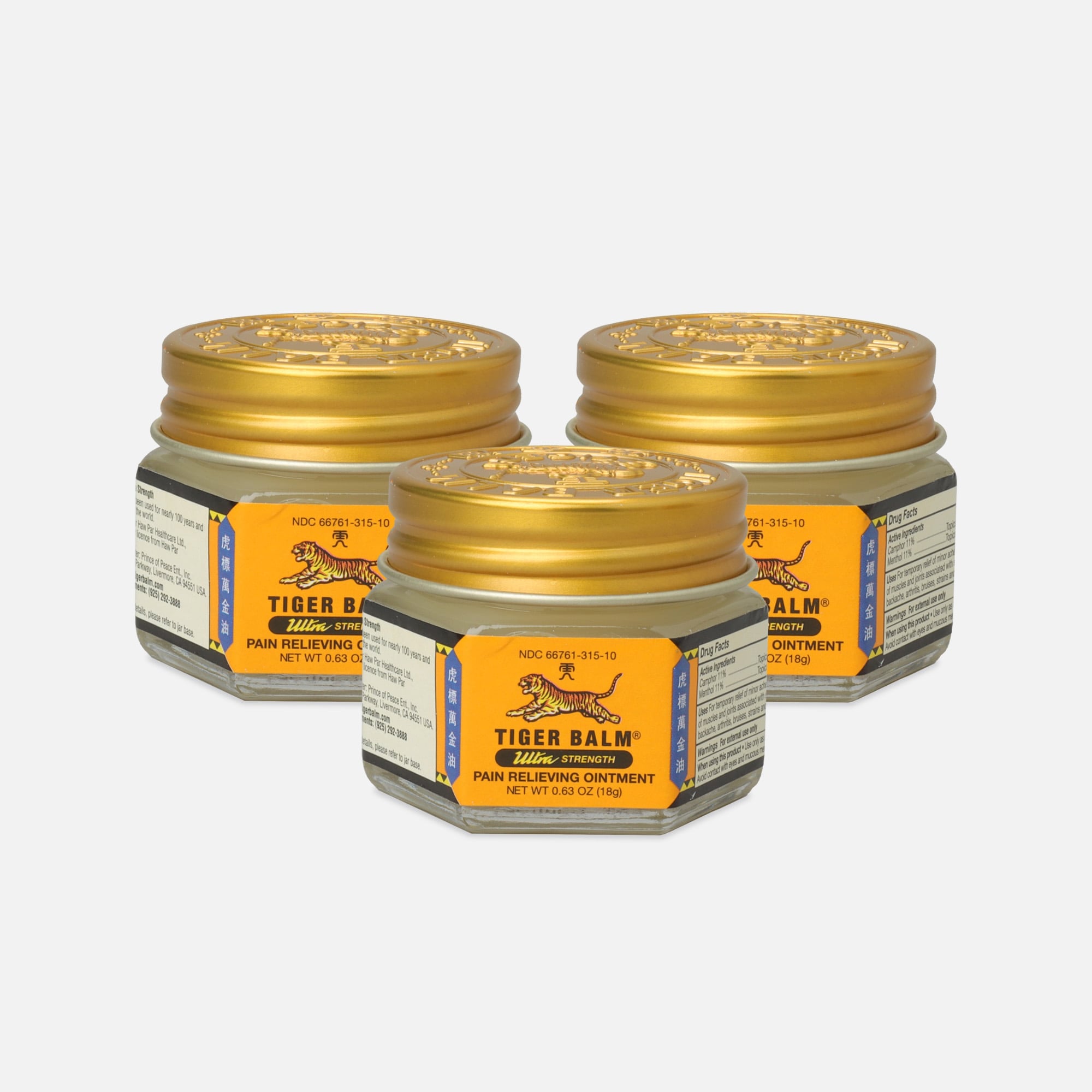 Tiger Balm Ultra Strength Ointment, 18g, .63 oz. (3-Pack), , large