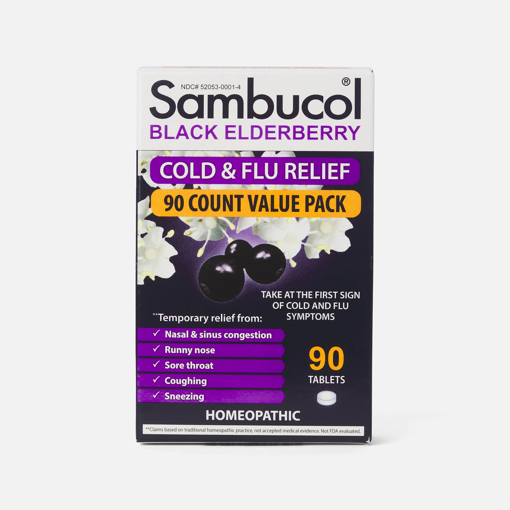 Sambucol Homeopathic Cold & Flu Relief Tablets, , large