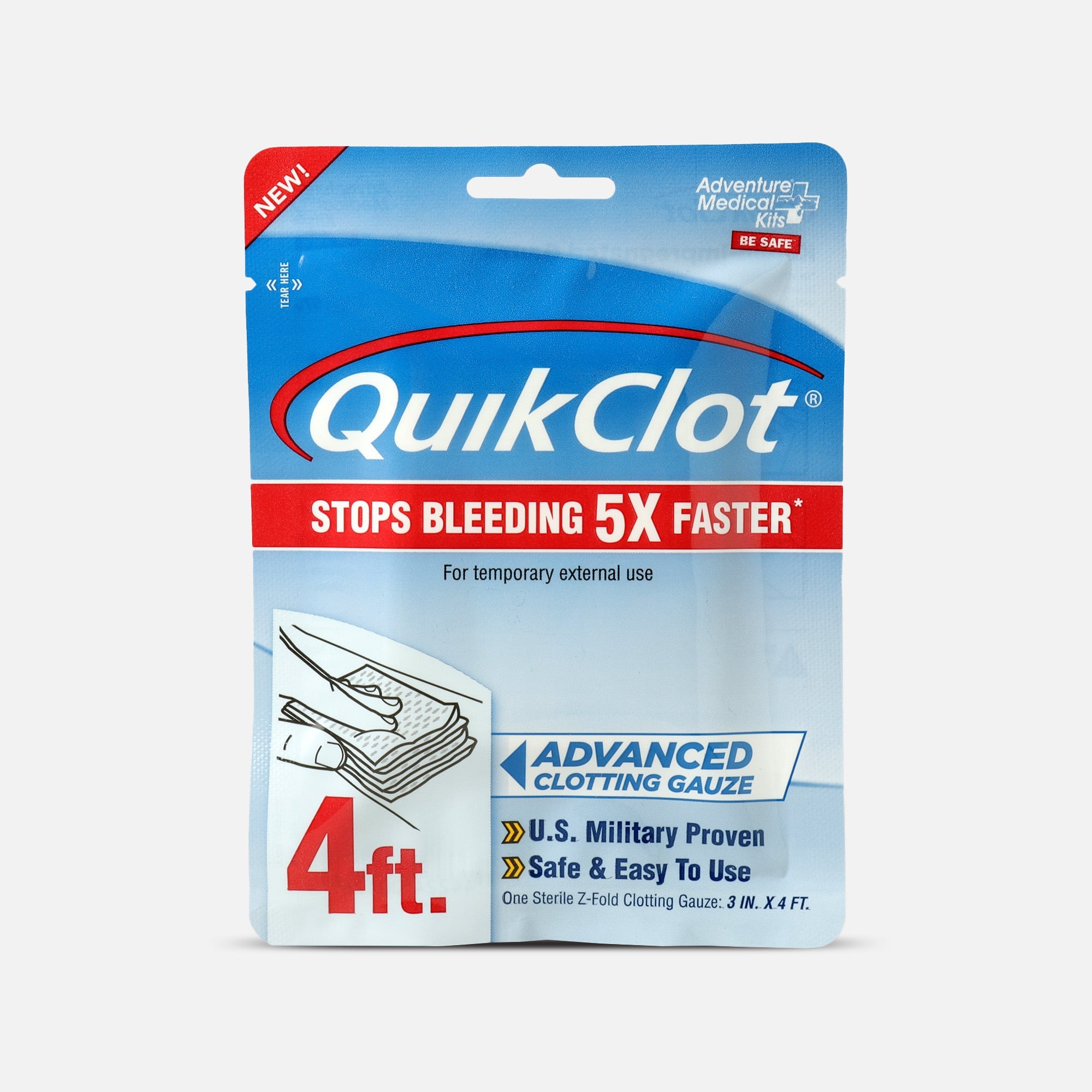 QuikClot Gauze 3" x 4', , large