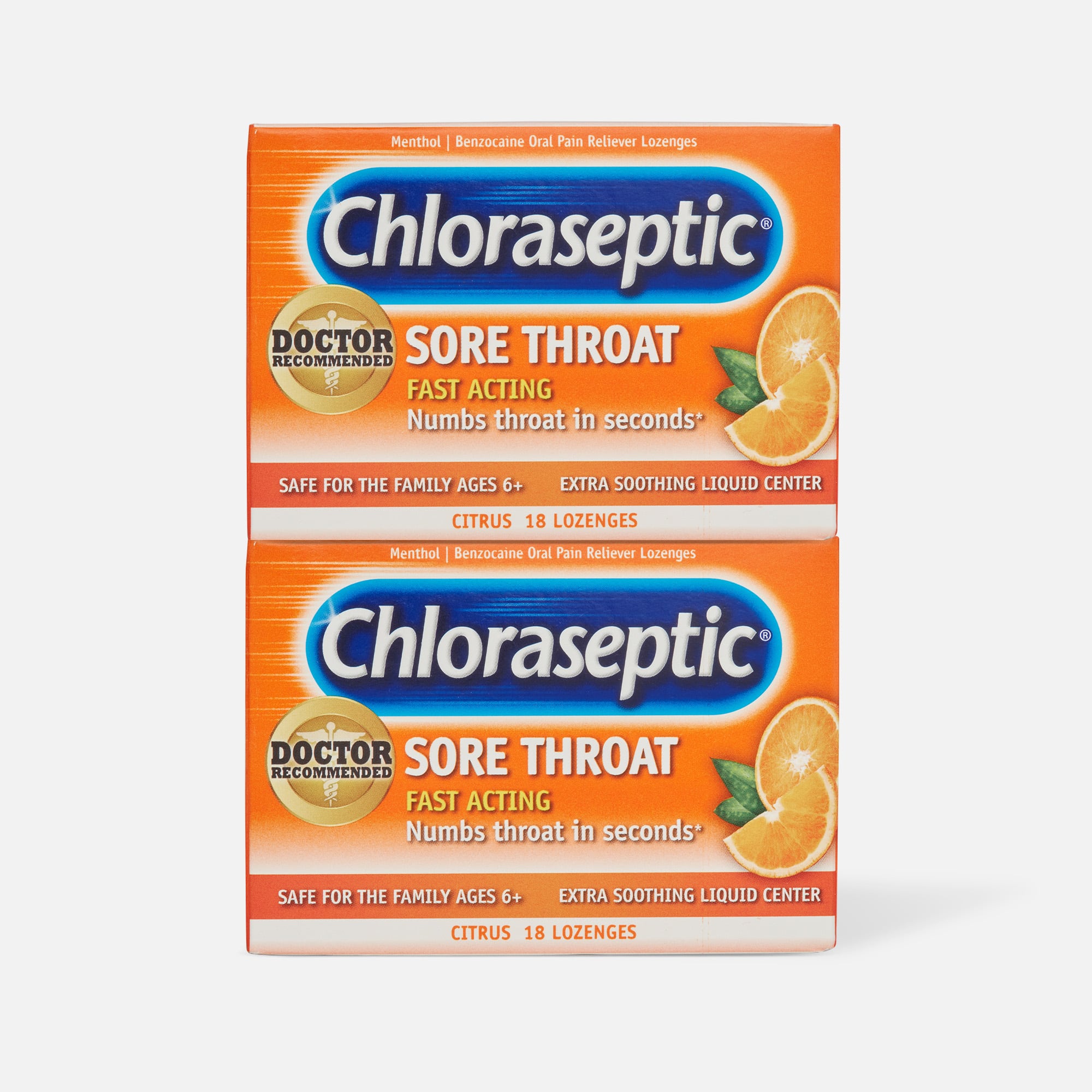 Chloraseptic Citrus Sore Throat Lozenges, 18 ct. (2-Pack), , large