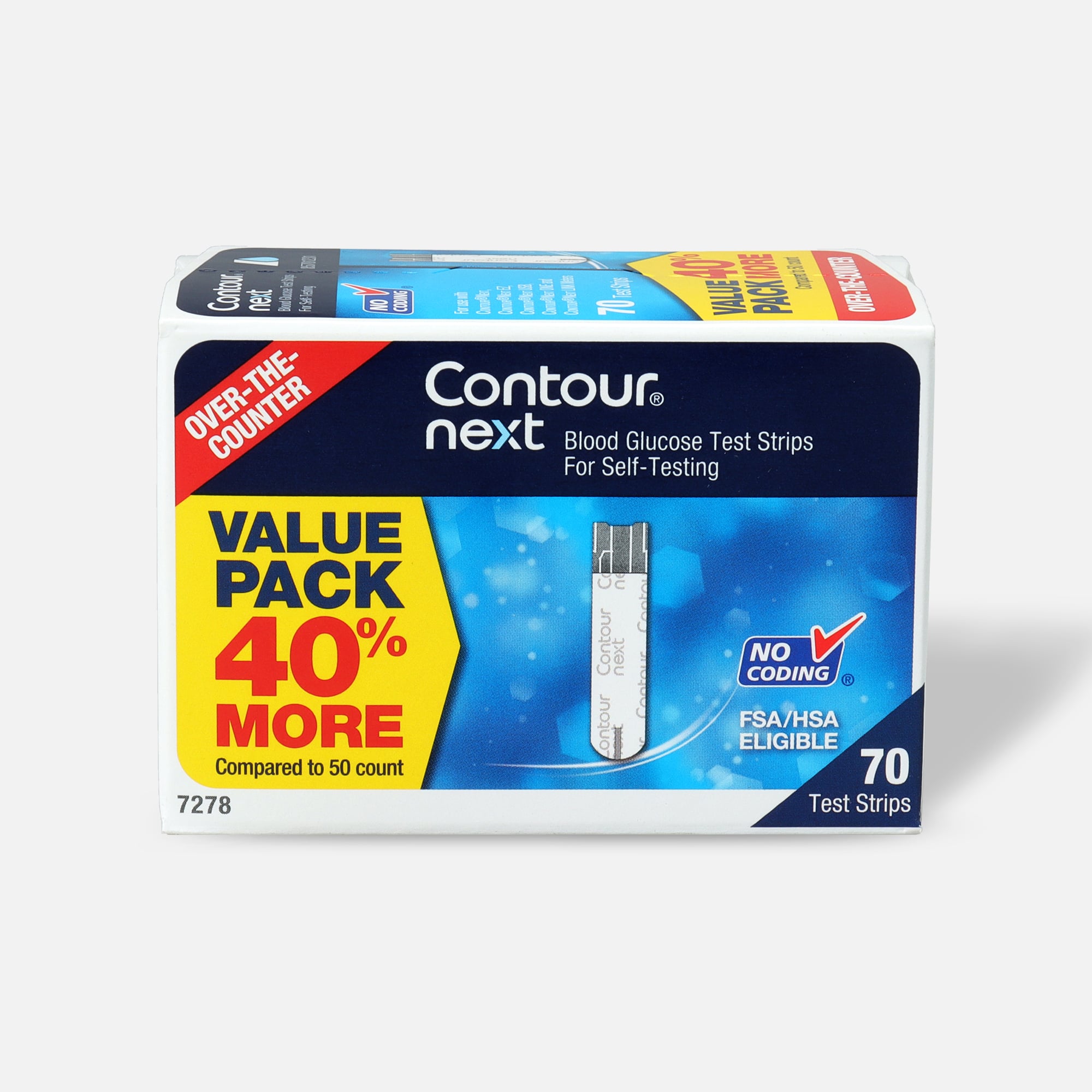 Bayer Contour Next Blood Glucose Test Strip, 70 ct., , large