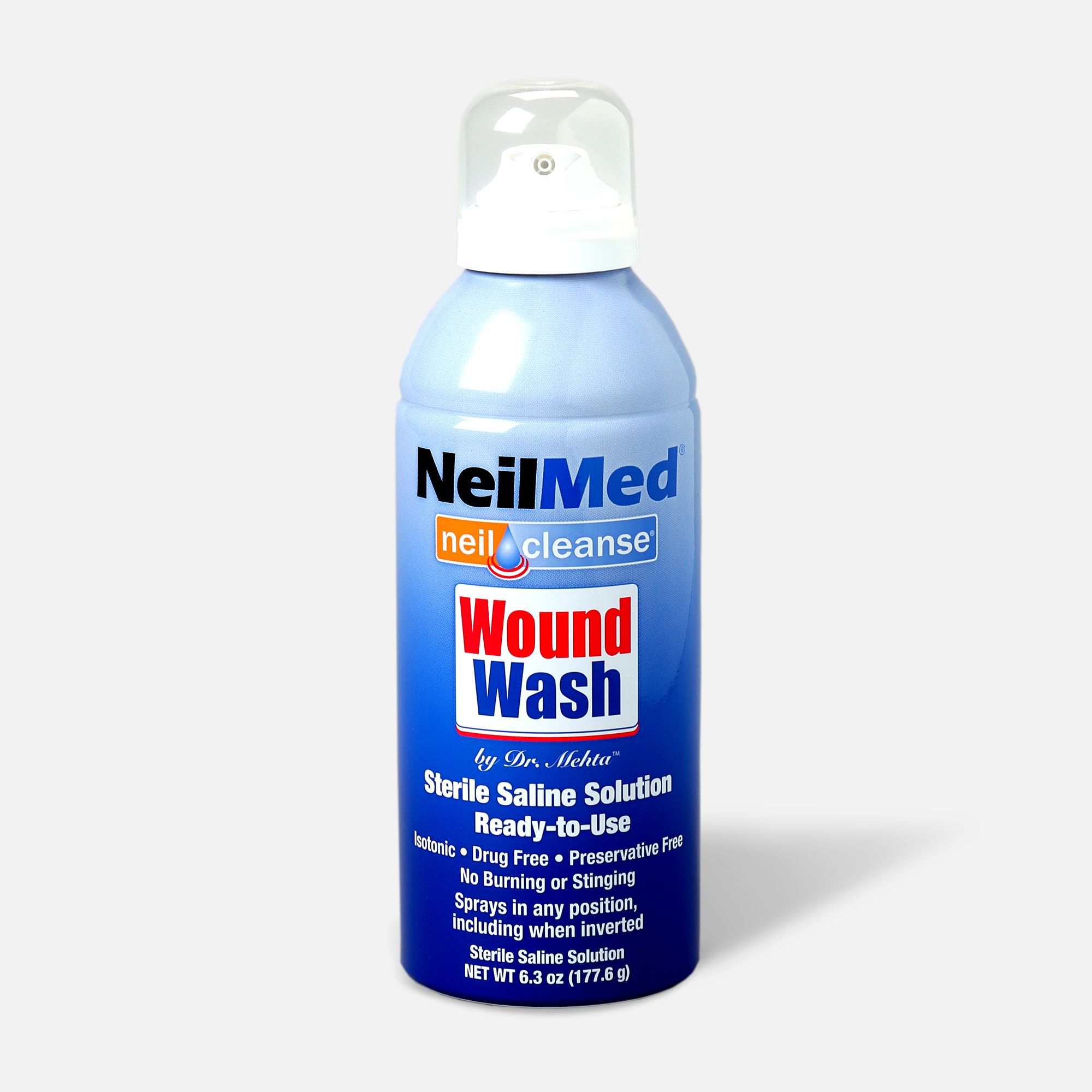 NeilCleanse Wound Wash Saline Spray 6 oz., , large