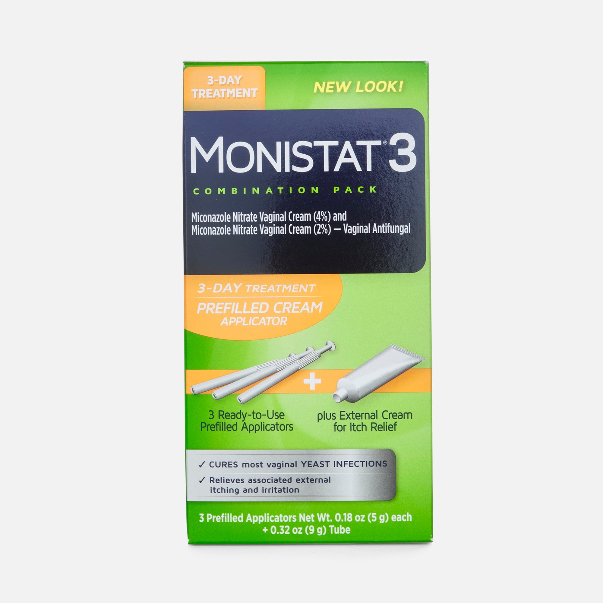 Monistat 3, Cure and Itch Relief, Prefilled Cream, , large