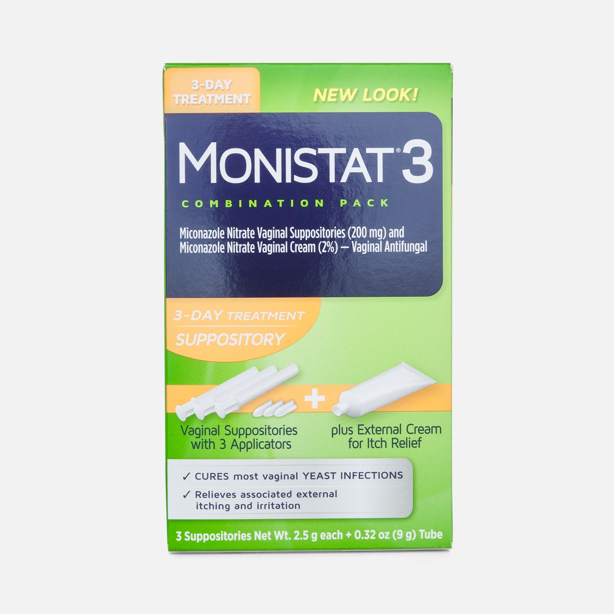 Monistat 3, Cure and Itch Relief Suppositories, , large