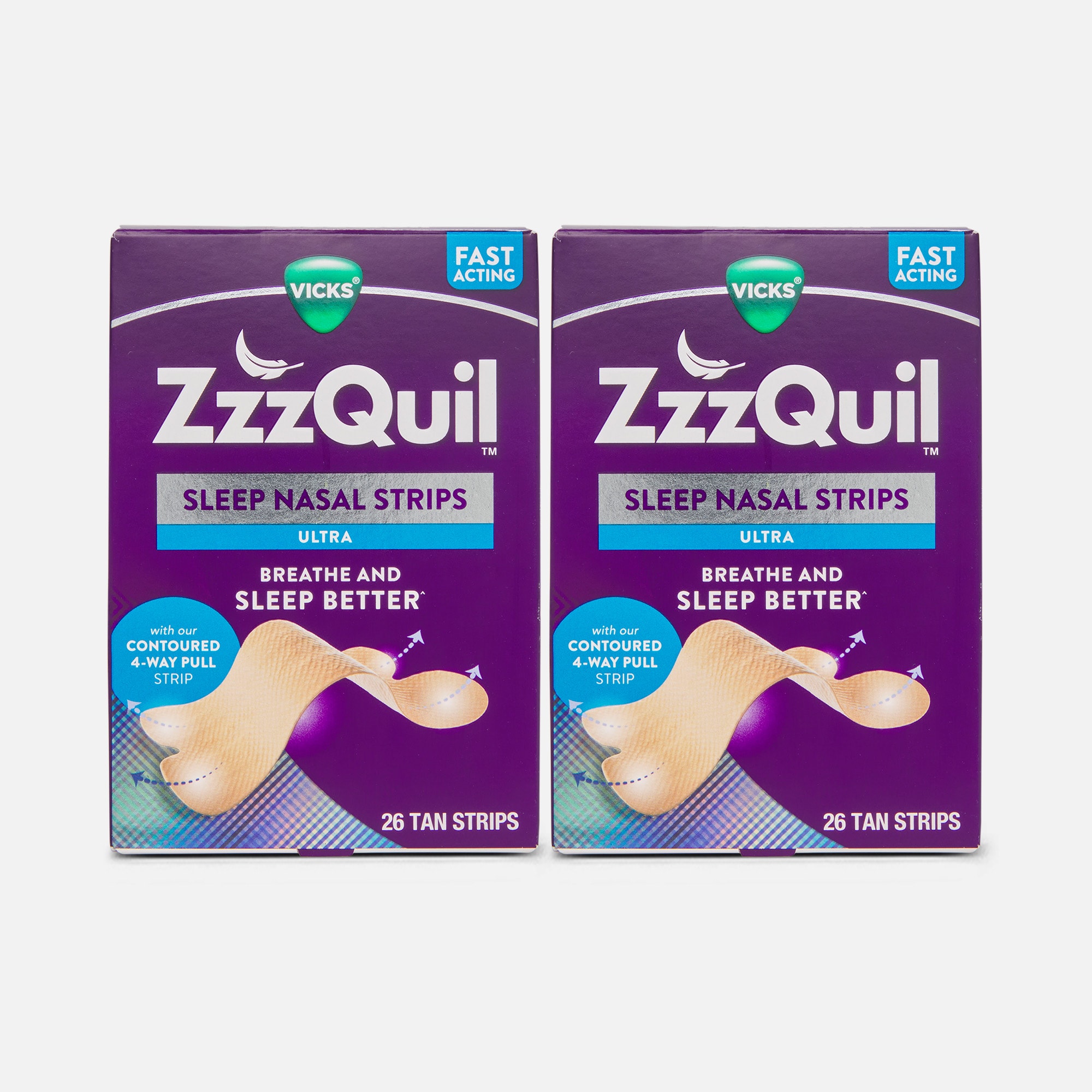 Vicks ZzzQuil Sleep Ultra Nasal Strips, 26 ct. (2-Pack), , large