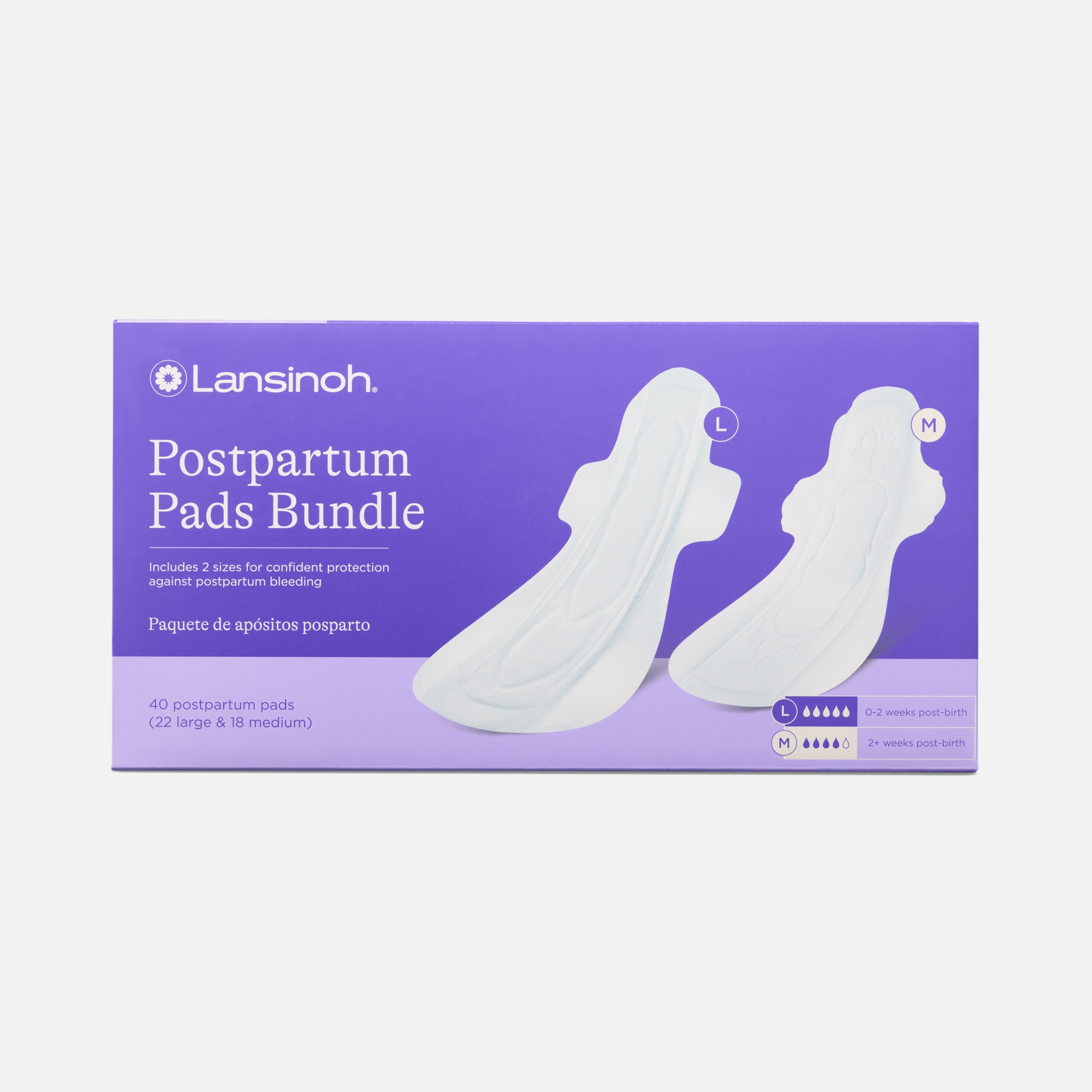 Lansinoh Postpartum Maternity Pads Bundle, 40 ct., , large