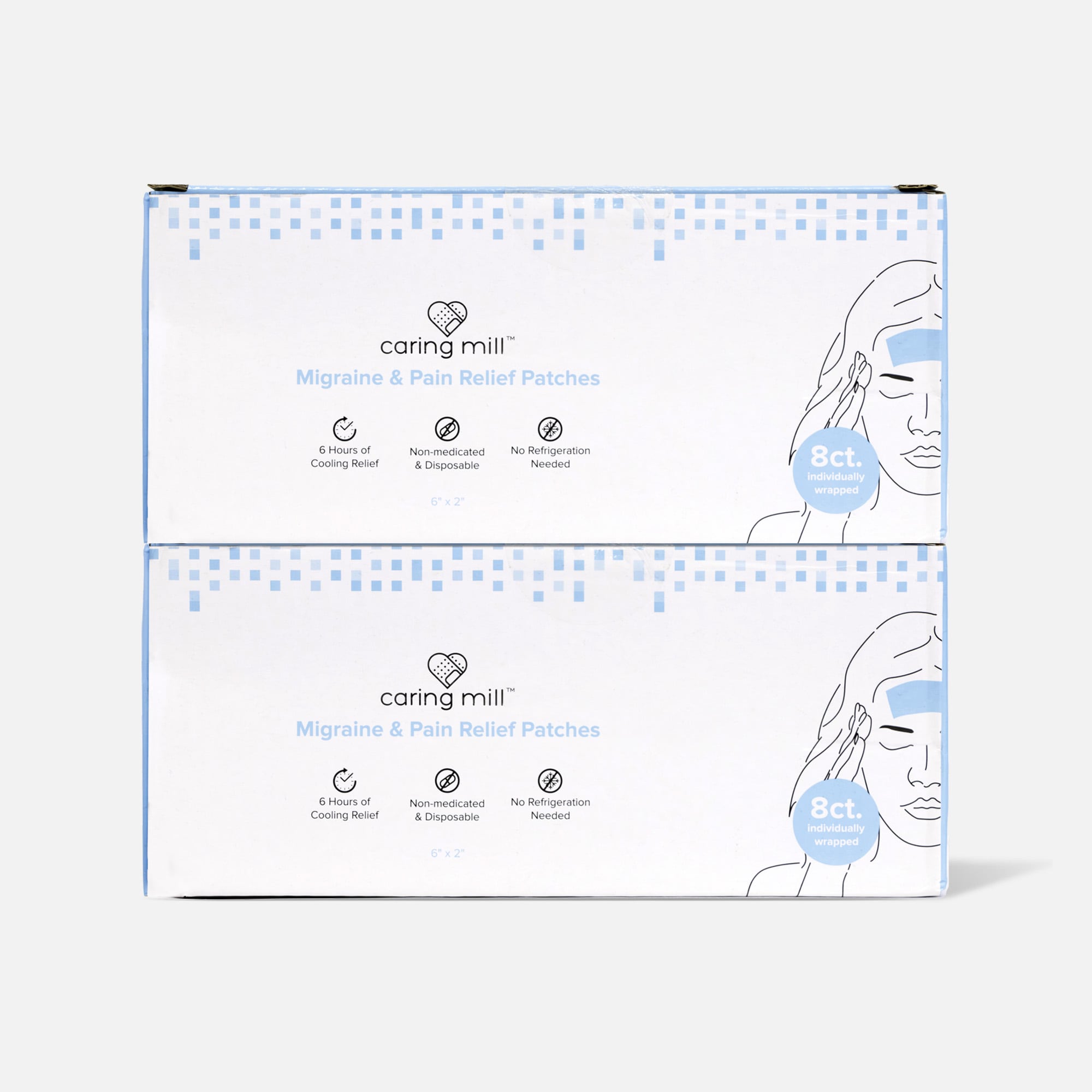Caring Mill™ Migraine & Pain Relief Patches, 8 ct. (2-Pack), , large