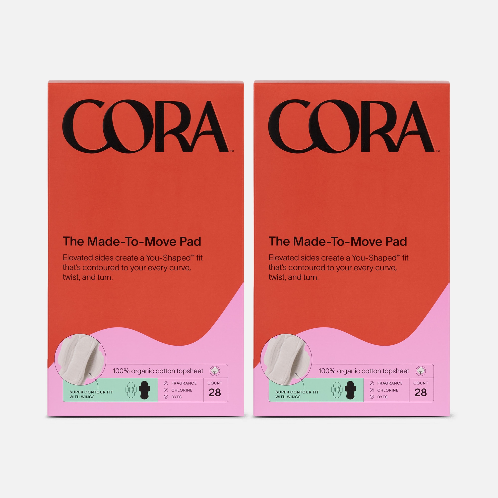 Cora The Made-to-Move Pad, Super, 28 ct. (2-Pack), , large