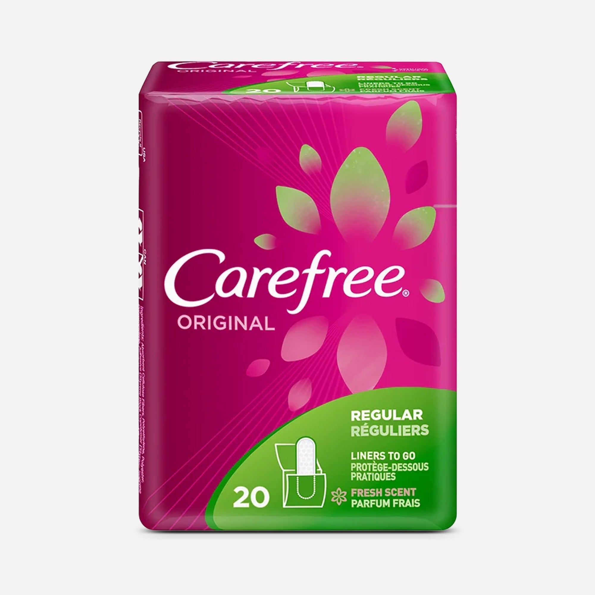 Carefree Original Regular Pantiliners, Scented, 20 ct., , large