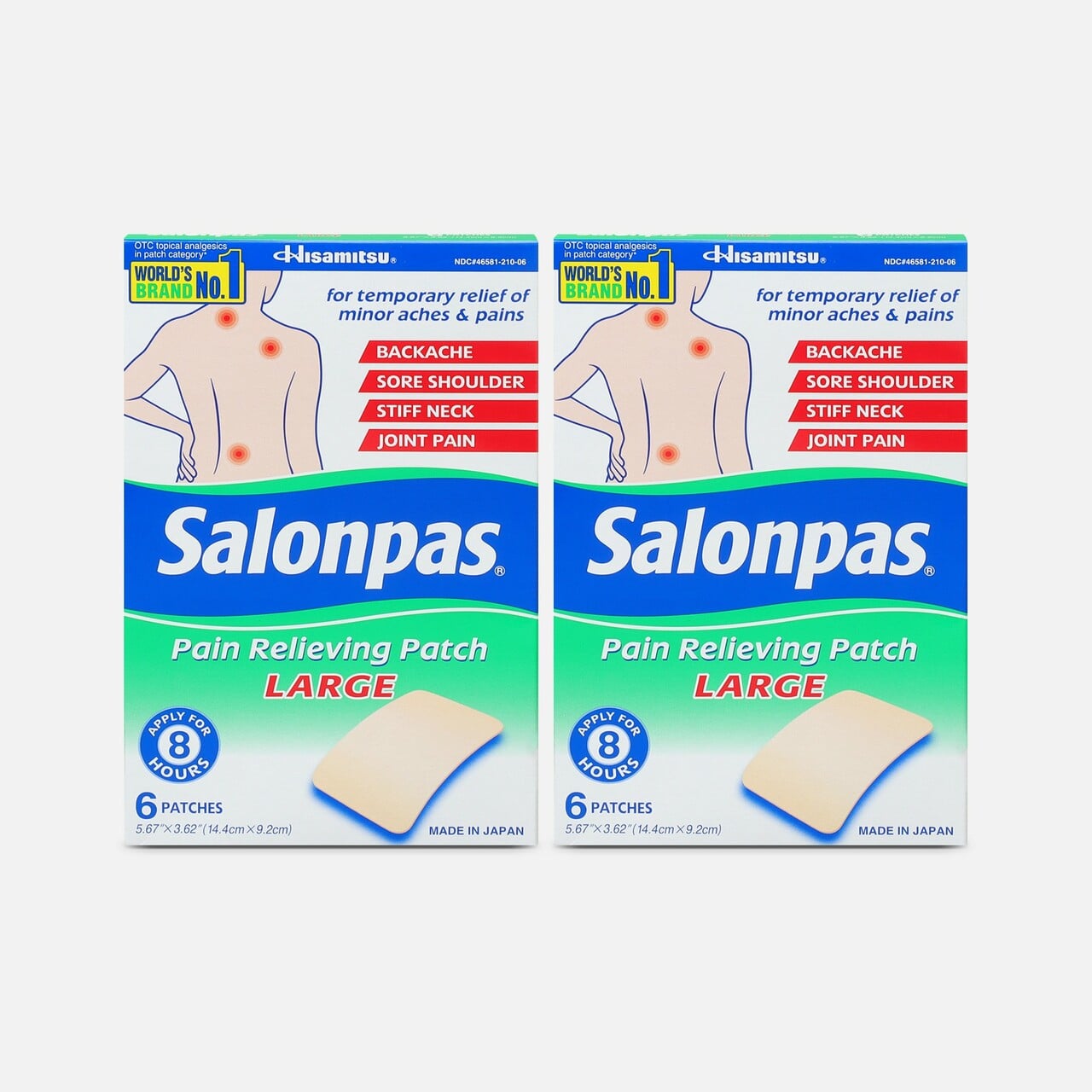 Salonpas Pain Relieving Patch, Large, 6 ct. (2-Pack), , large
