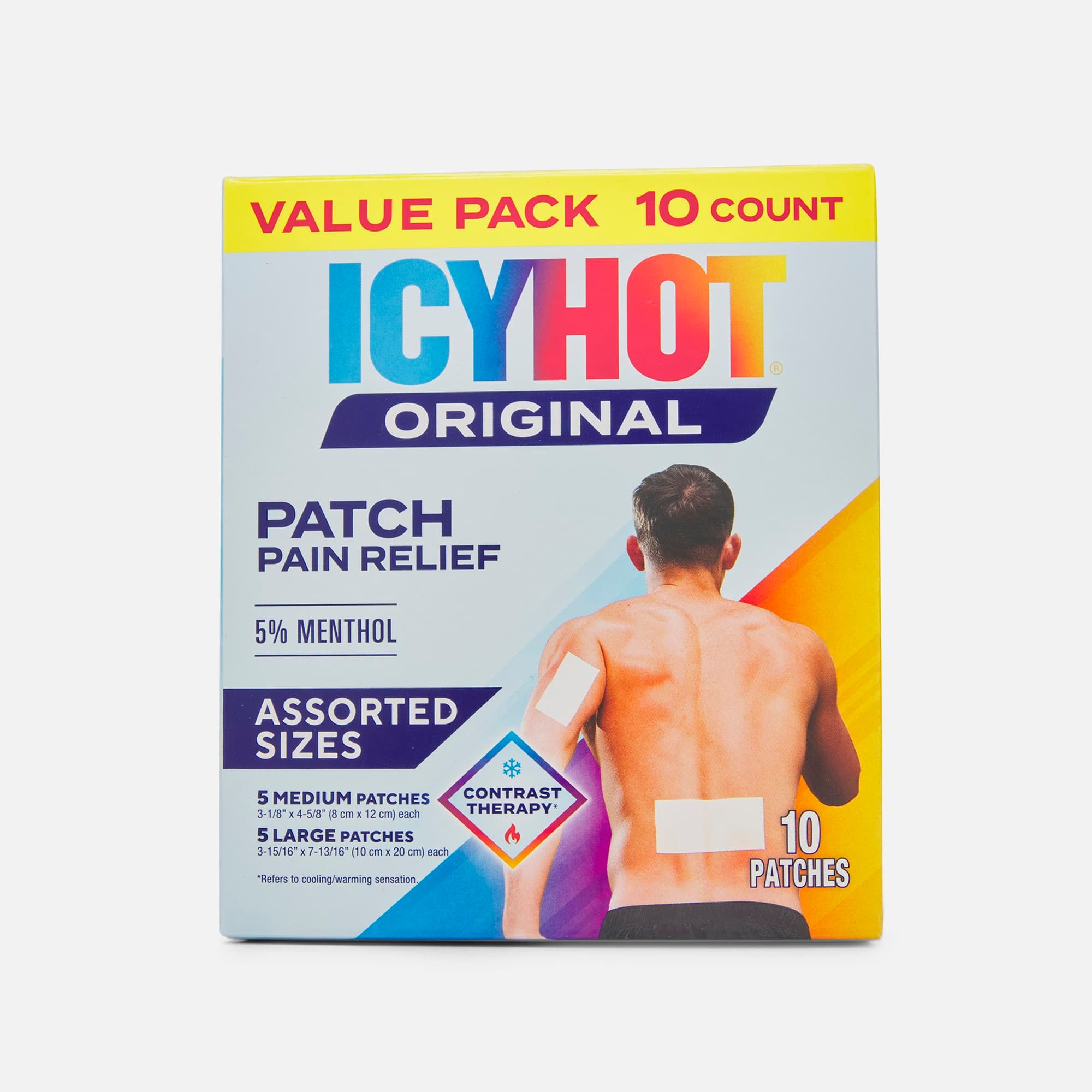 Icy Hot Original Pain Relief Patches, Medium & Large, 10 ct., , large