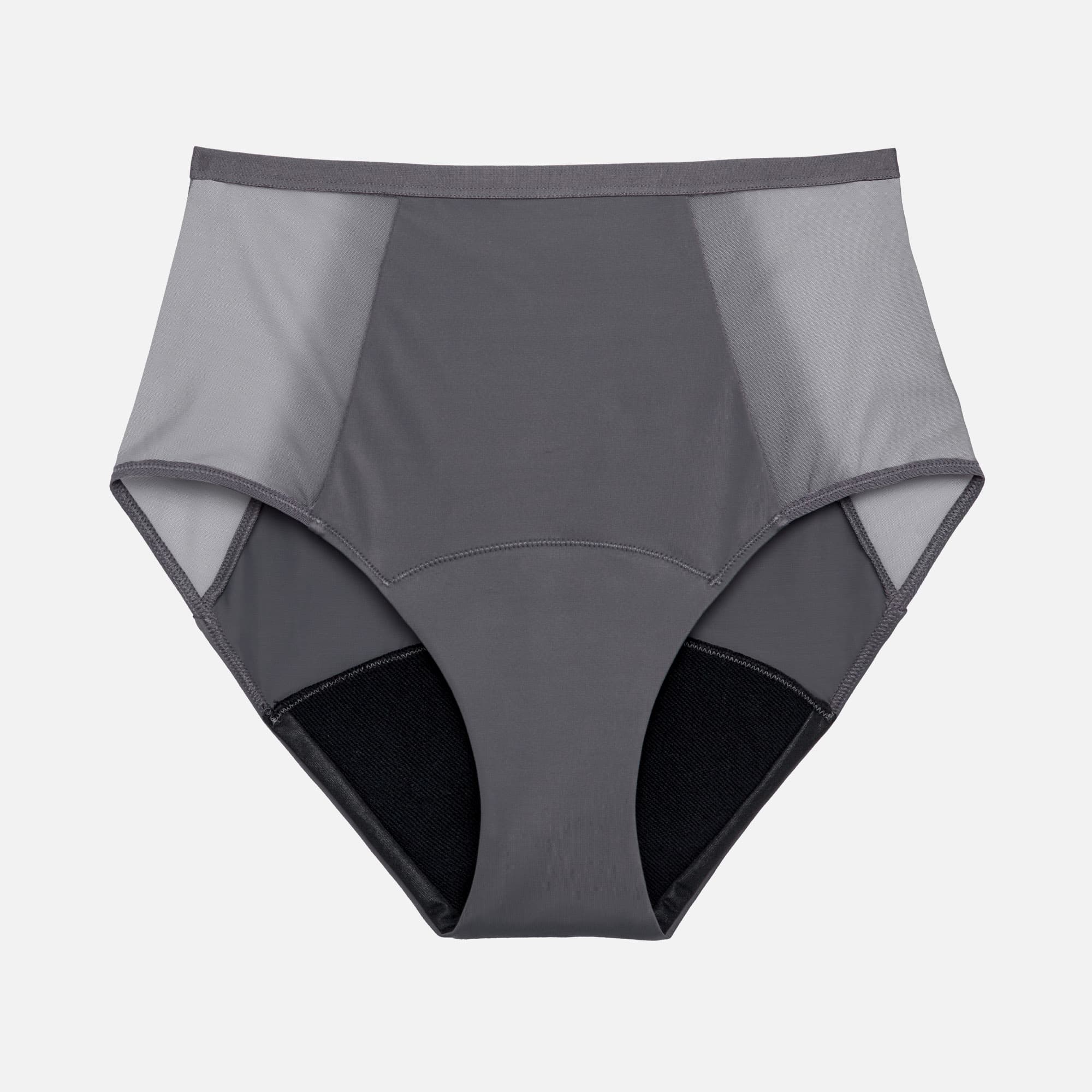 Thinx Comfort Stretch Hi-Waist All Day Period Underwear, Slate, , large