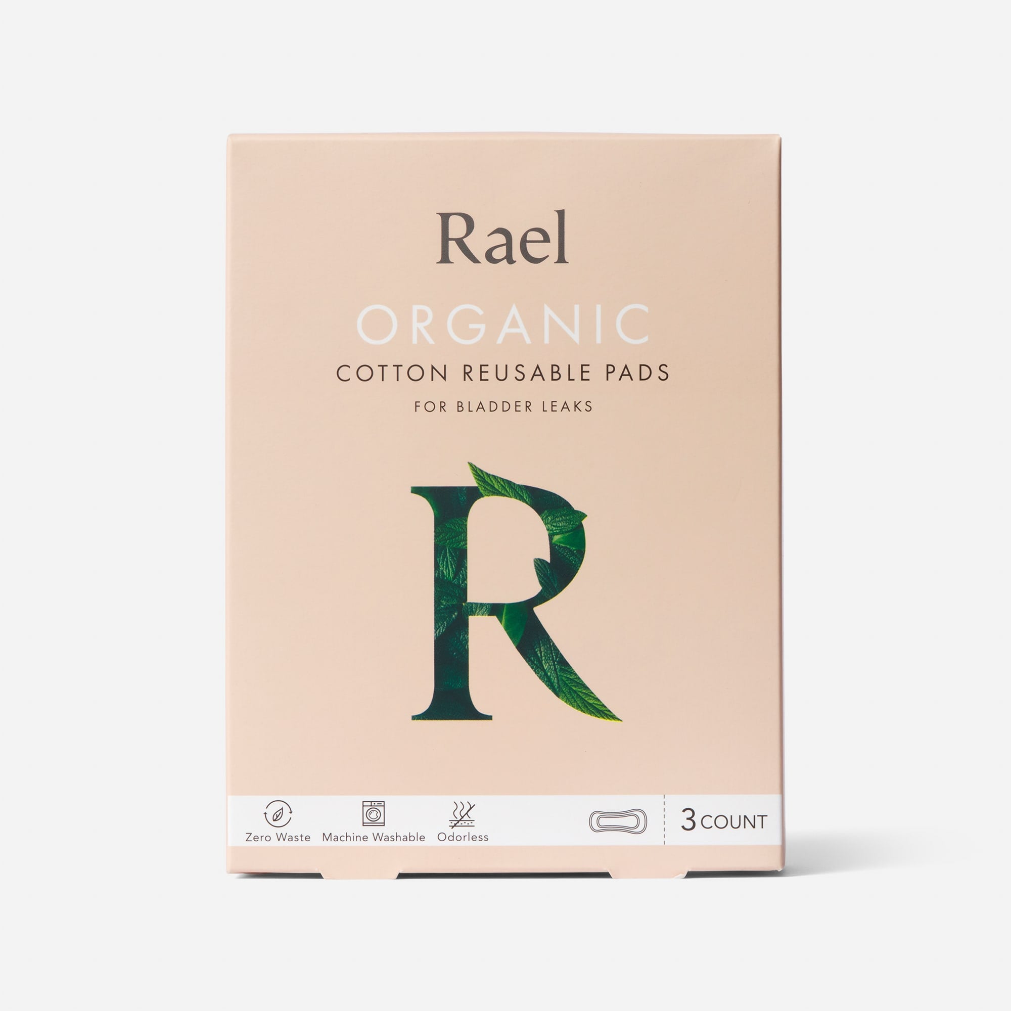Rael Organic Cotton Reusable Pads for Bladder Leaks, 3 ct., , large