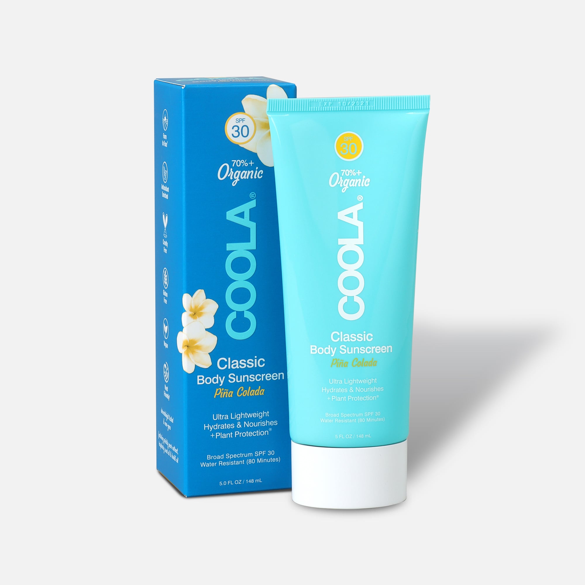 COOLA Classic Body Organic Sunscreen Lotion SPF 30 Pina Colada, 5 oz., , large