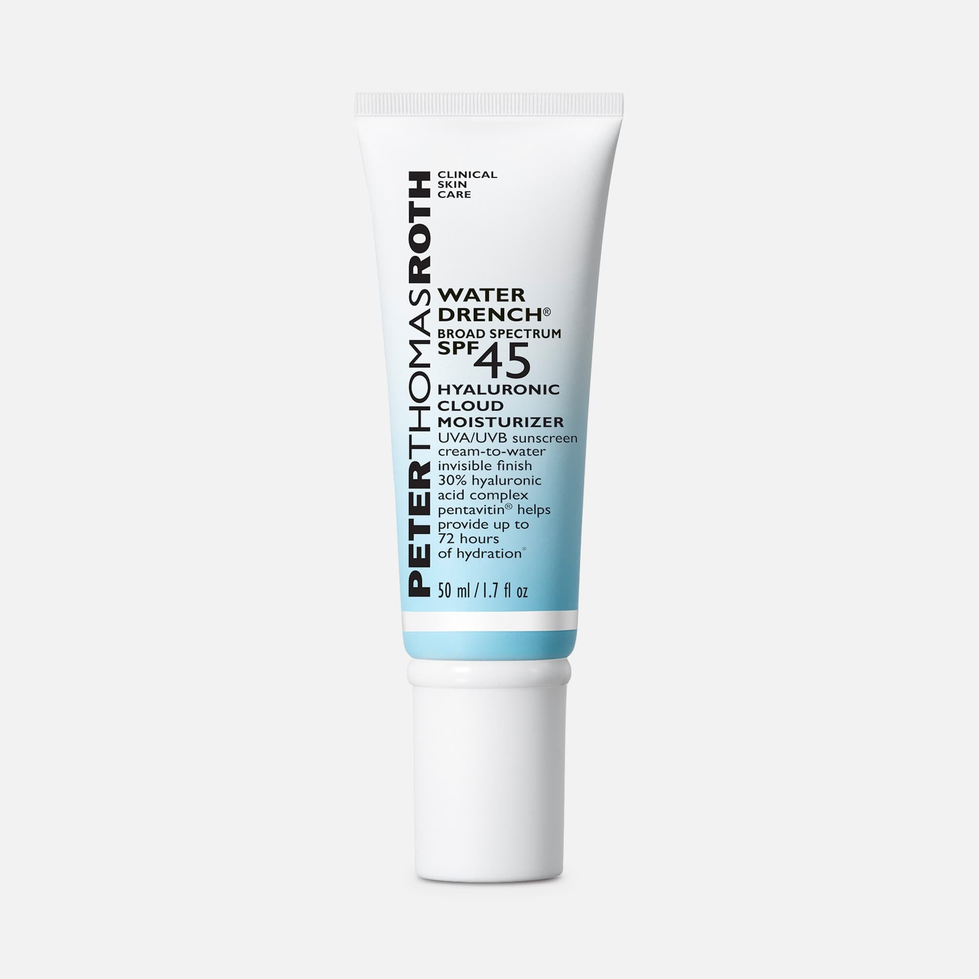Peter Thomas Roth Water Drench Broad Spectrum Hyaluronic Cloud Moisturizer, SPF 45, , large