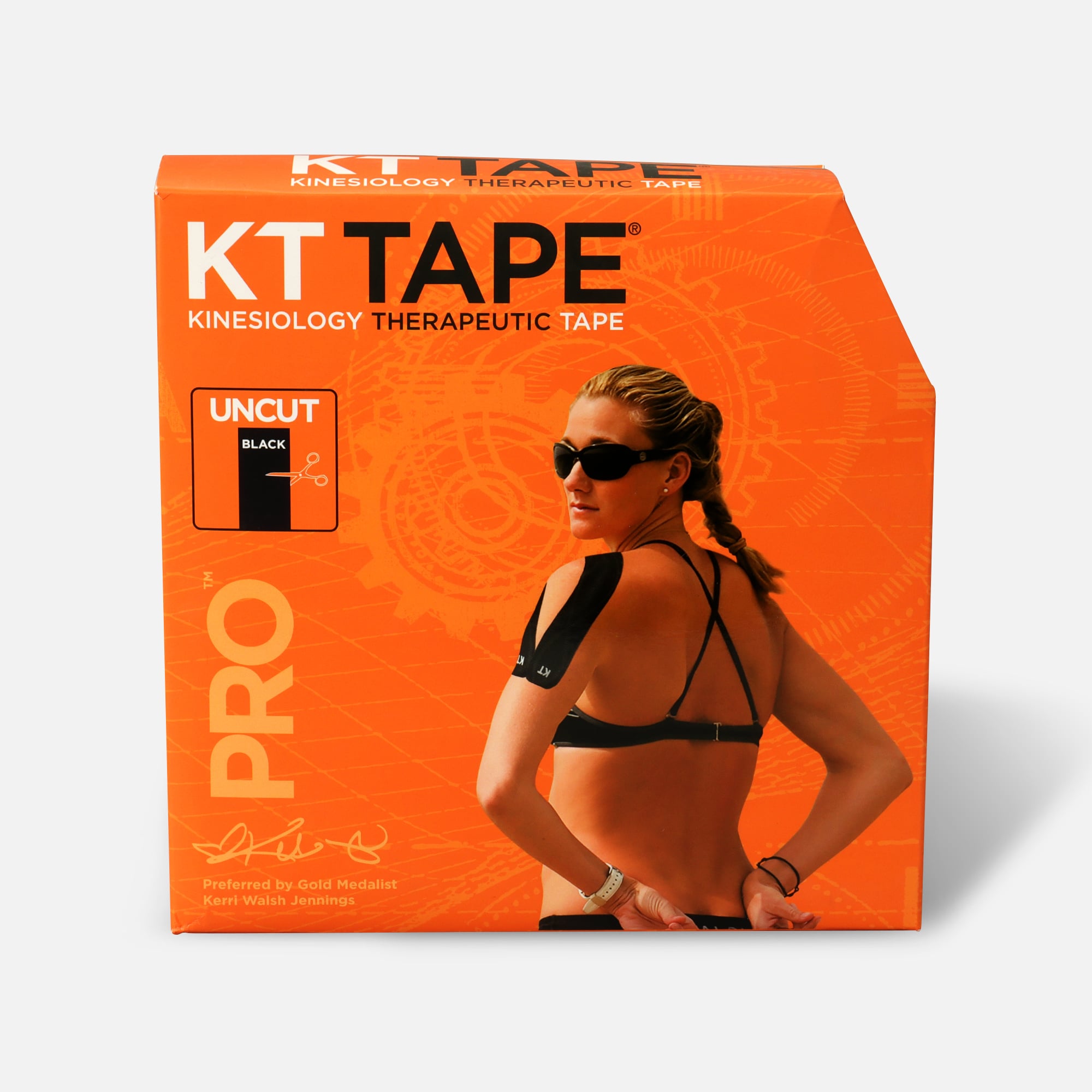 KT Tape Pro Jumbo Black Tape, Uncut, 125', , large