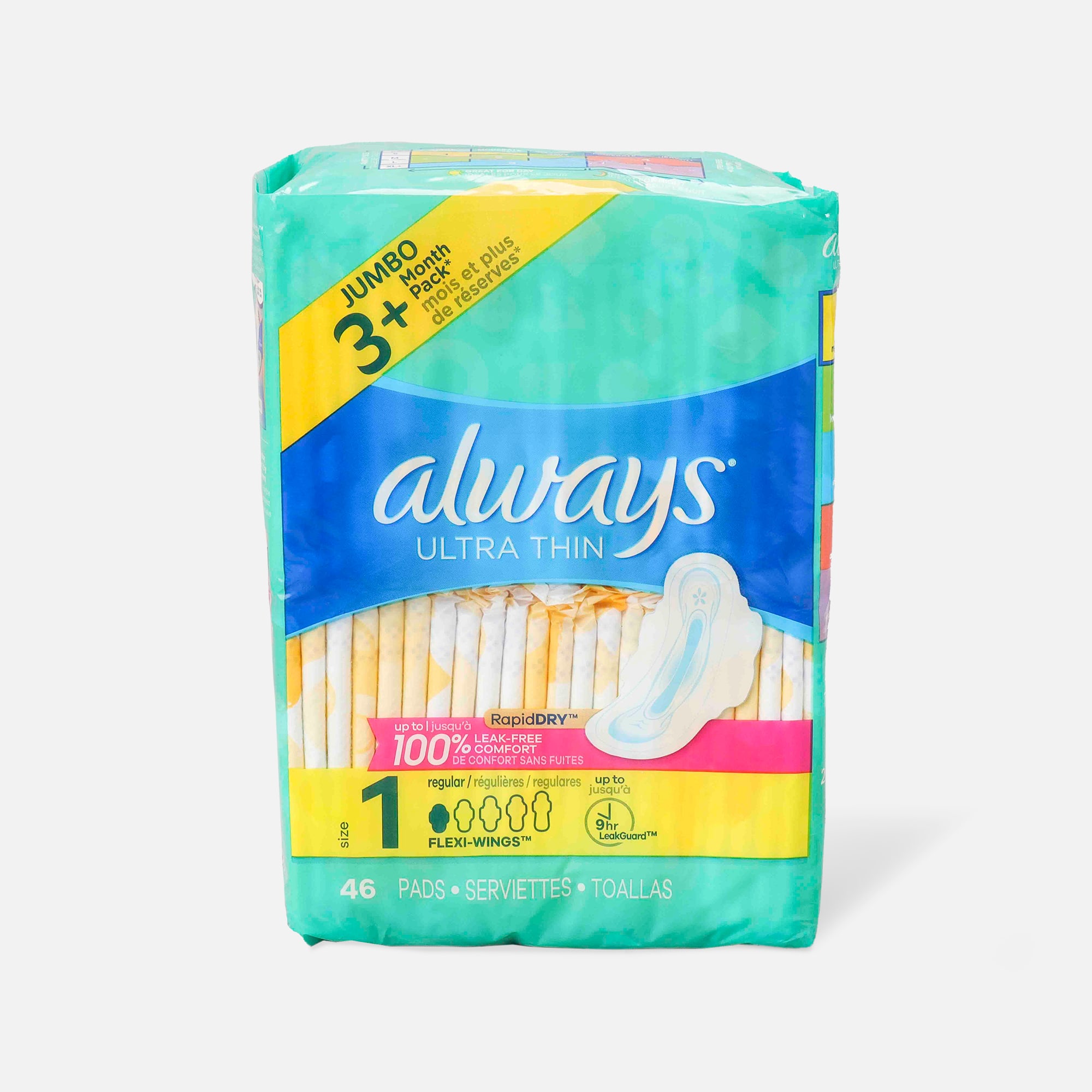 Always Ultra Thin Pads, Unscented with Wings, , large