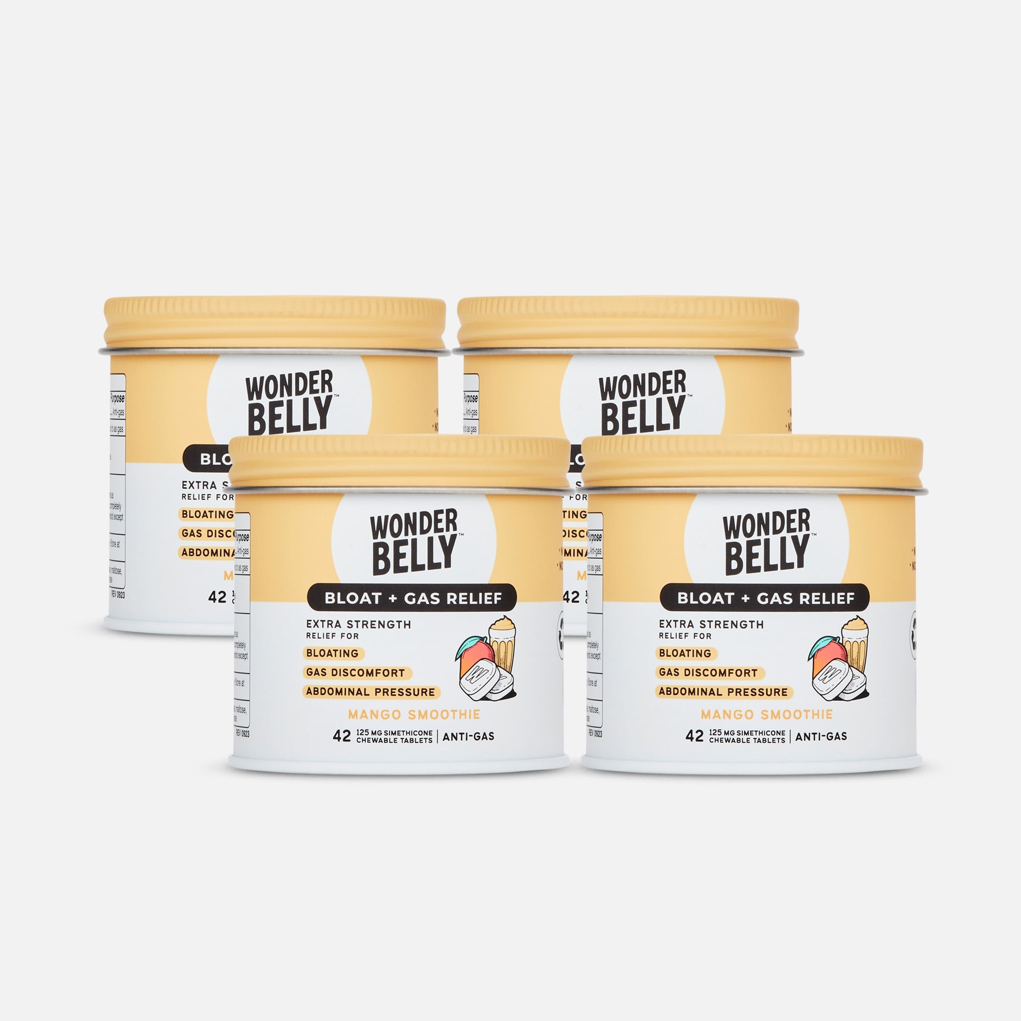 Wonderbelly Bloat + Gas Relief, Mango Smoothie, 42 ct. (4-Pack), , large