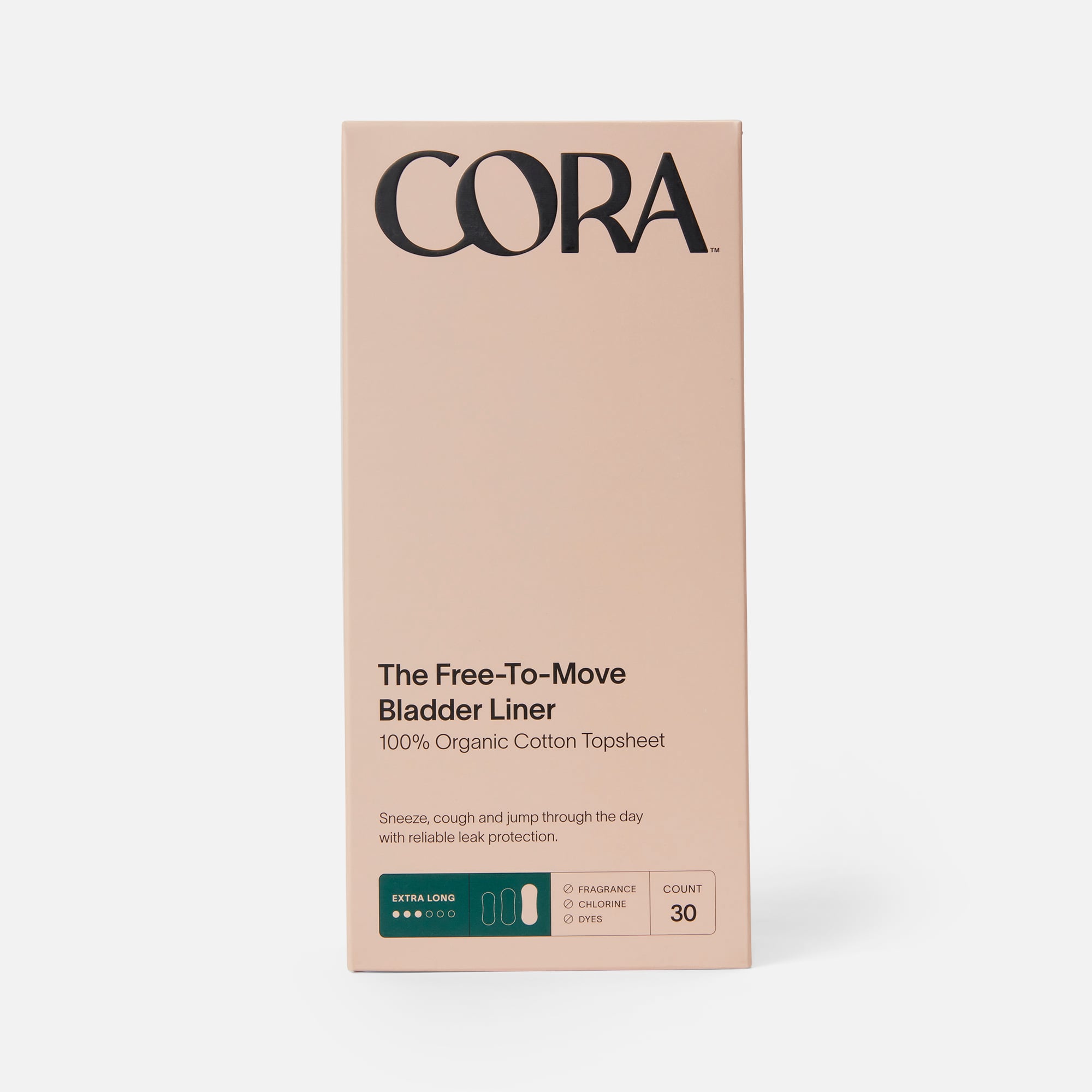 Cora Organic Bladder Extra-Long Liners, 30 ct., , large
