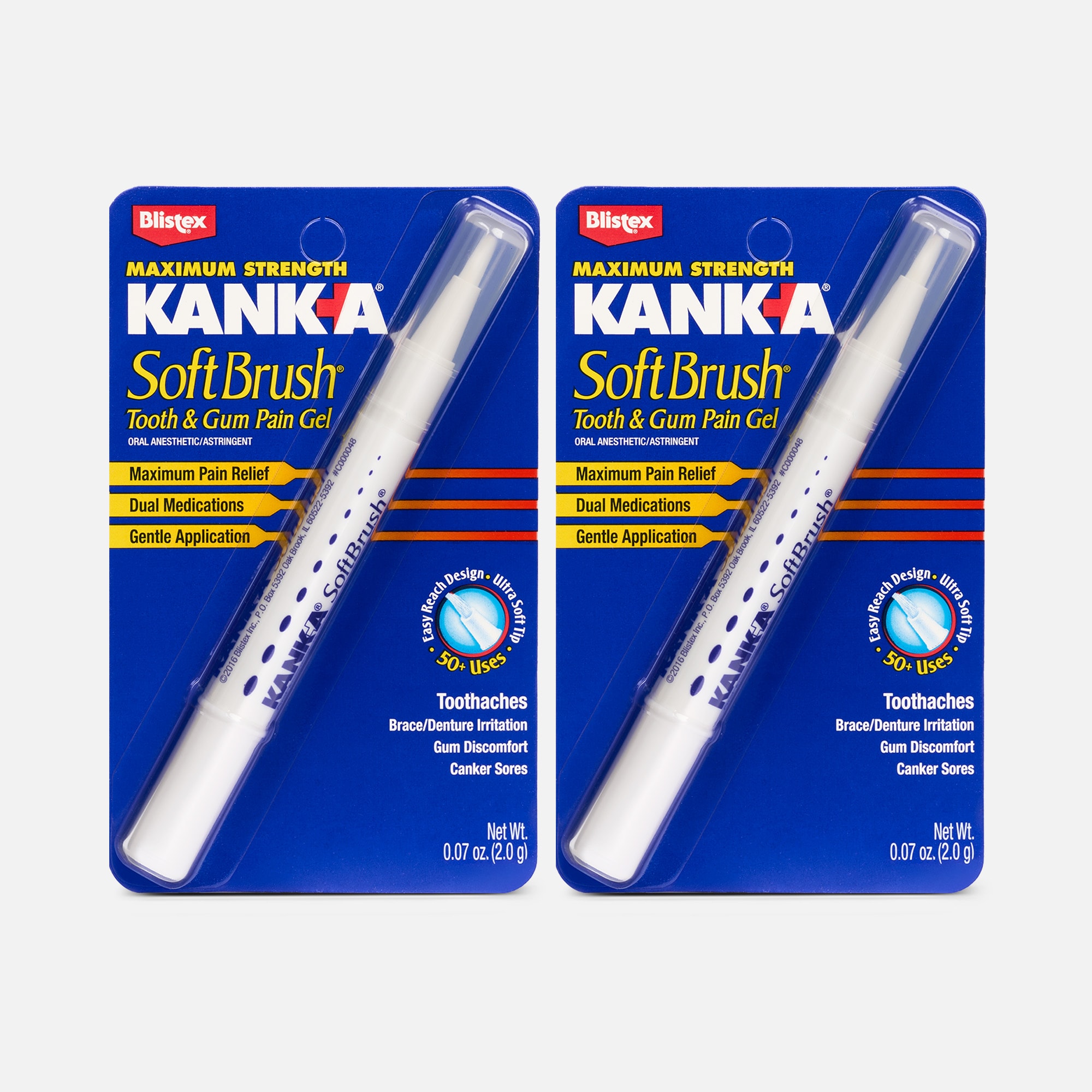 Kank-A Maximum Strength Soft Brush Tooth and Gum Pain Gel (2-Pack), , large