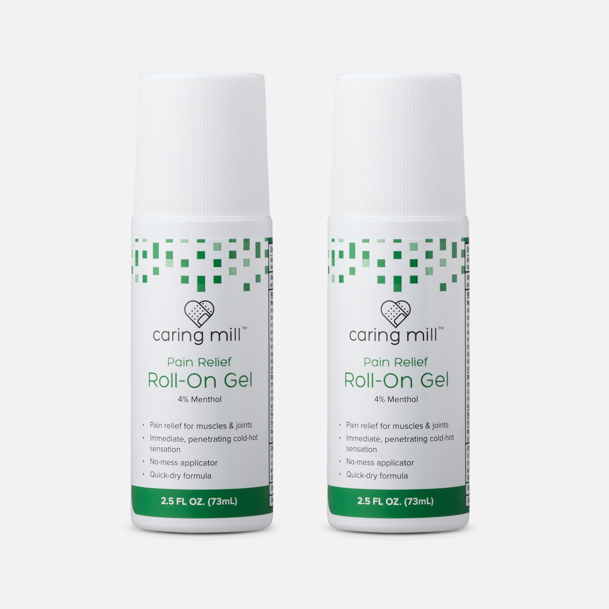 Caring Mill™ Menthol Pain Relief Roll-On Gel, 2.5 fl oz. (2-Pack), , large
