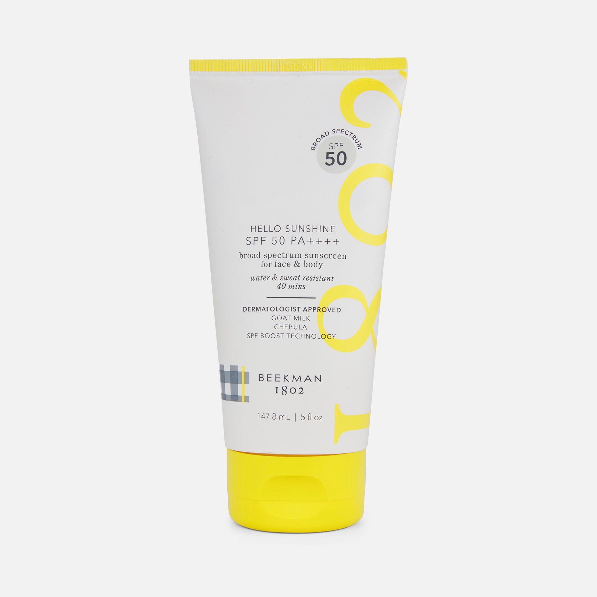 Beekman 1802 Hello Sunshine  SPF 50 PA++++ Broad Spectrum Sunscreen for  Face & Body, 5 fl oz.